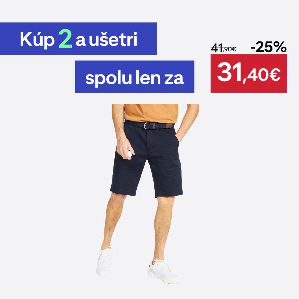 Pánske golfové chino šortky MW500 tmavomodré