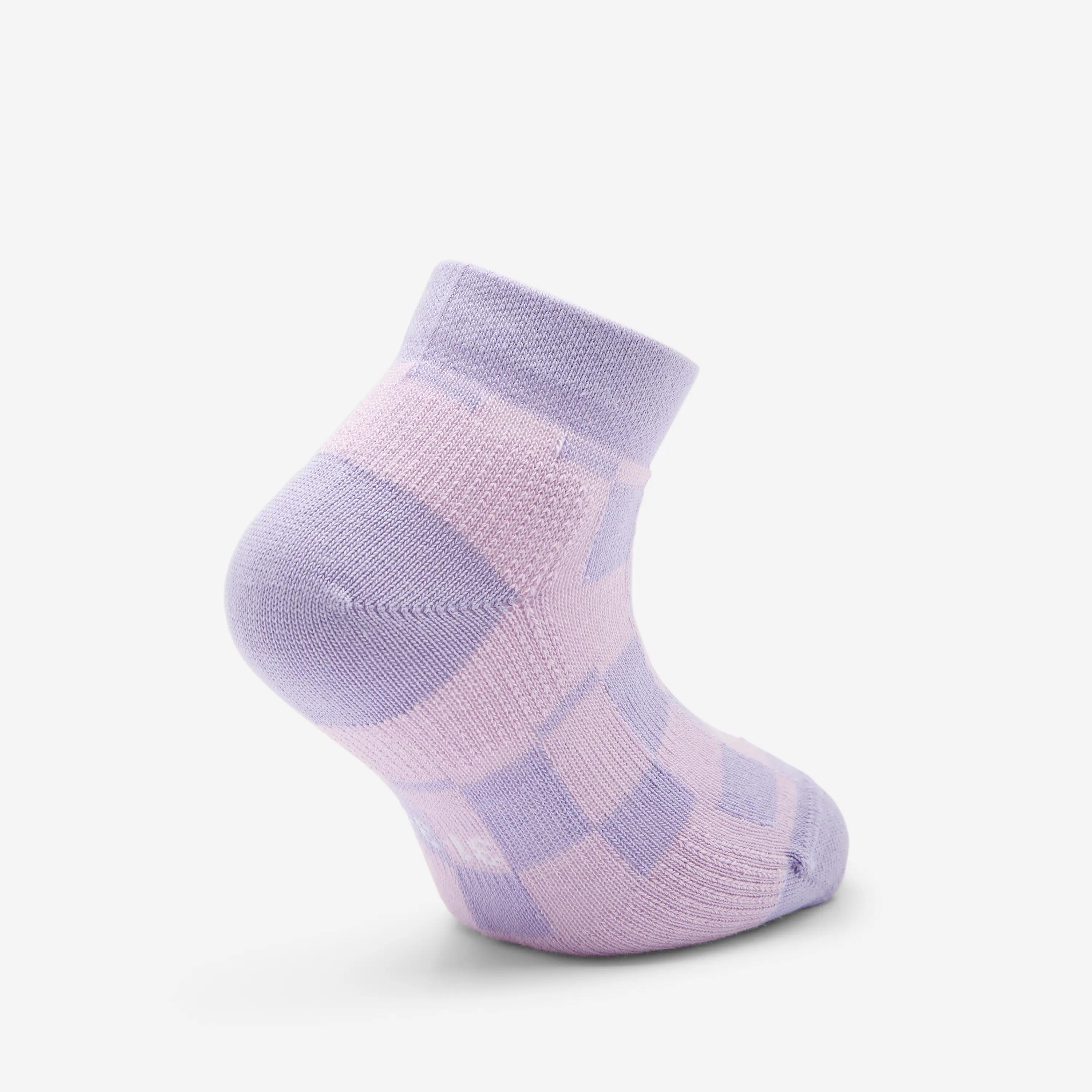 Mitjons Esportius Curts Nens Violeta-Blanc 2/7