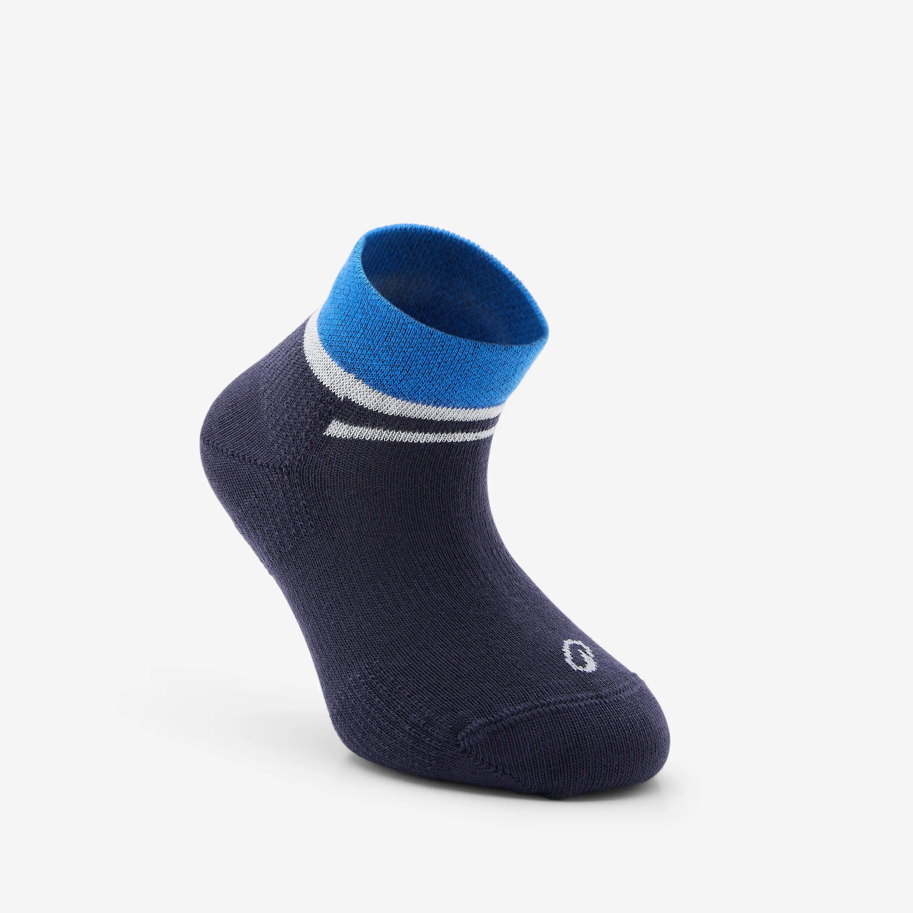 Mitjons Esportius Curts Nens Blau-Blanc 7/7