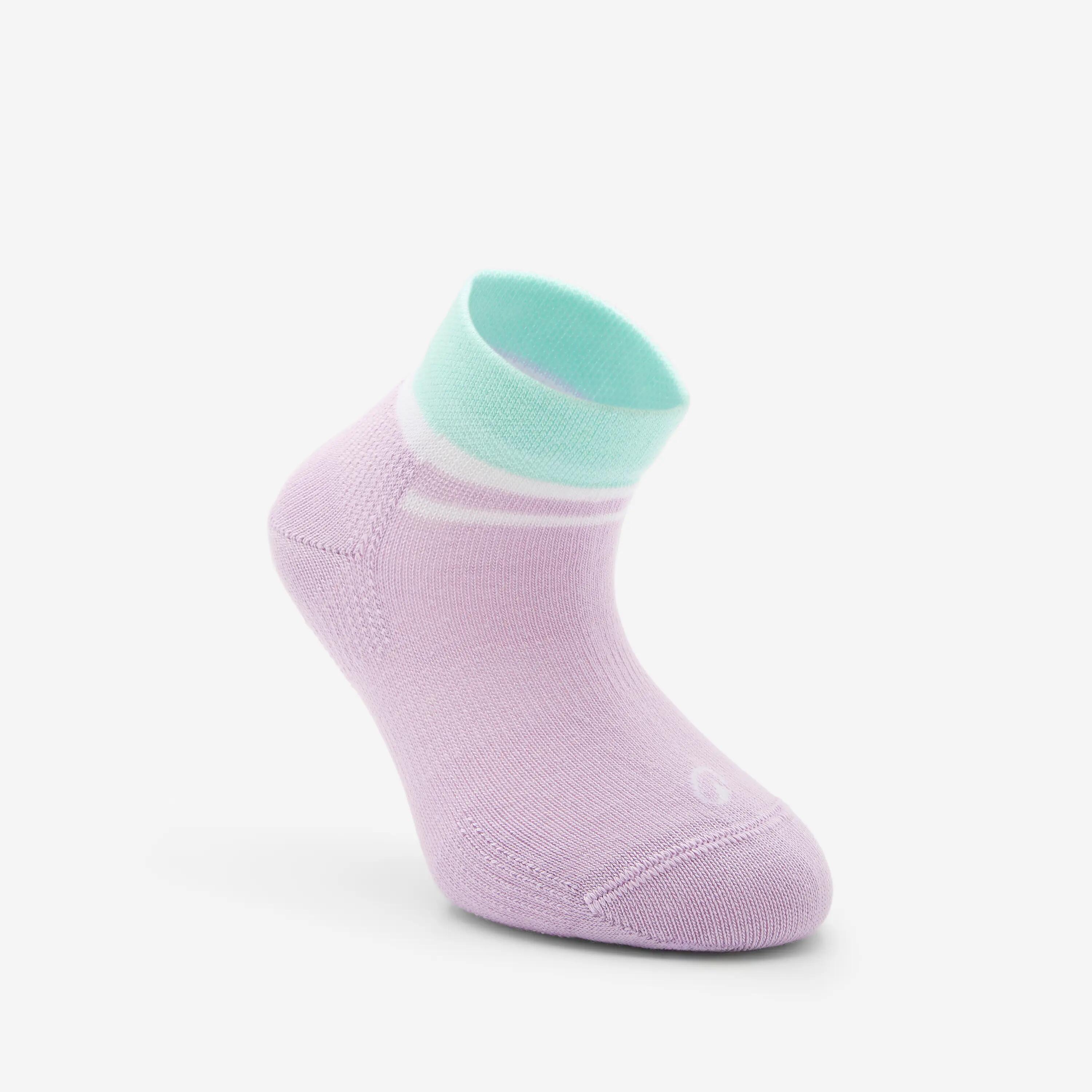 Mitjons Esportius Curts Nens Violeta-Blanc 7/7