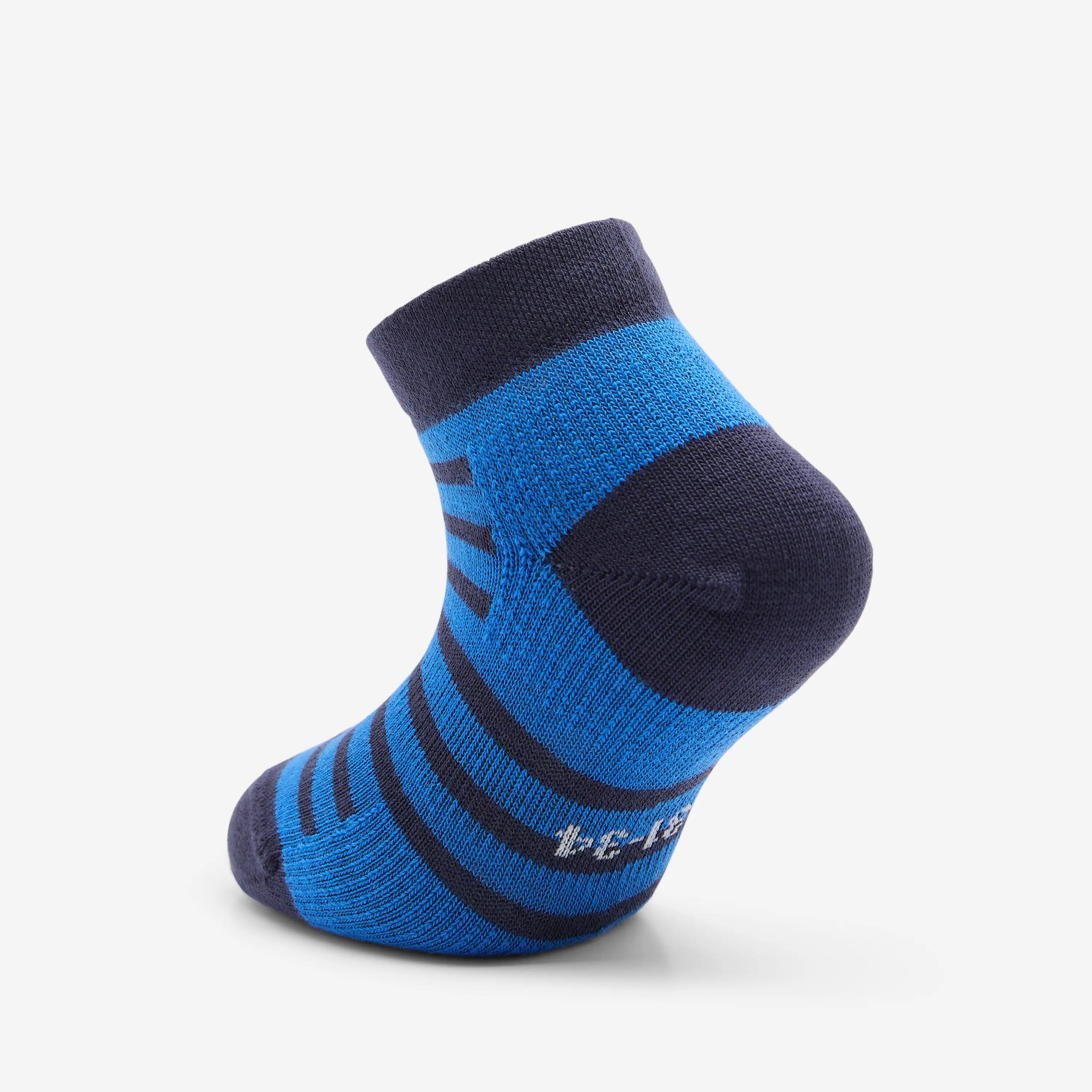 Mitjons Esportius Curts Nens Blau-Blanc 4/7