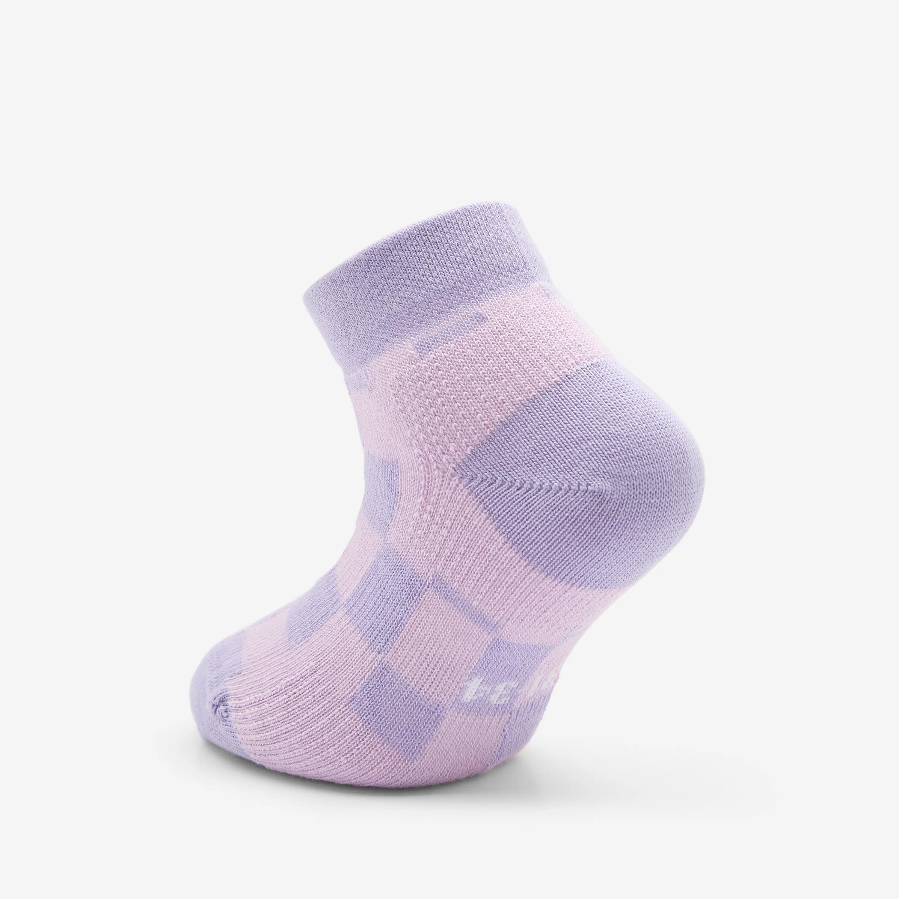 Mitjons Esportius Curts Nens Violeta-Blanc 4/7