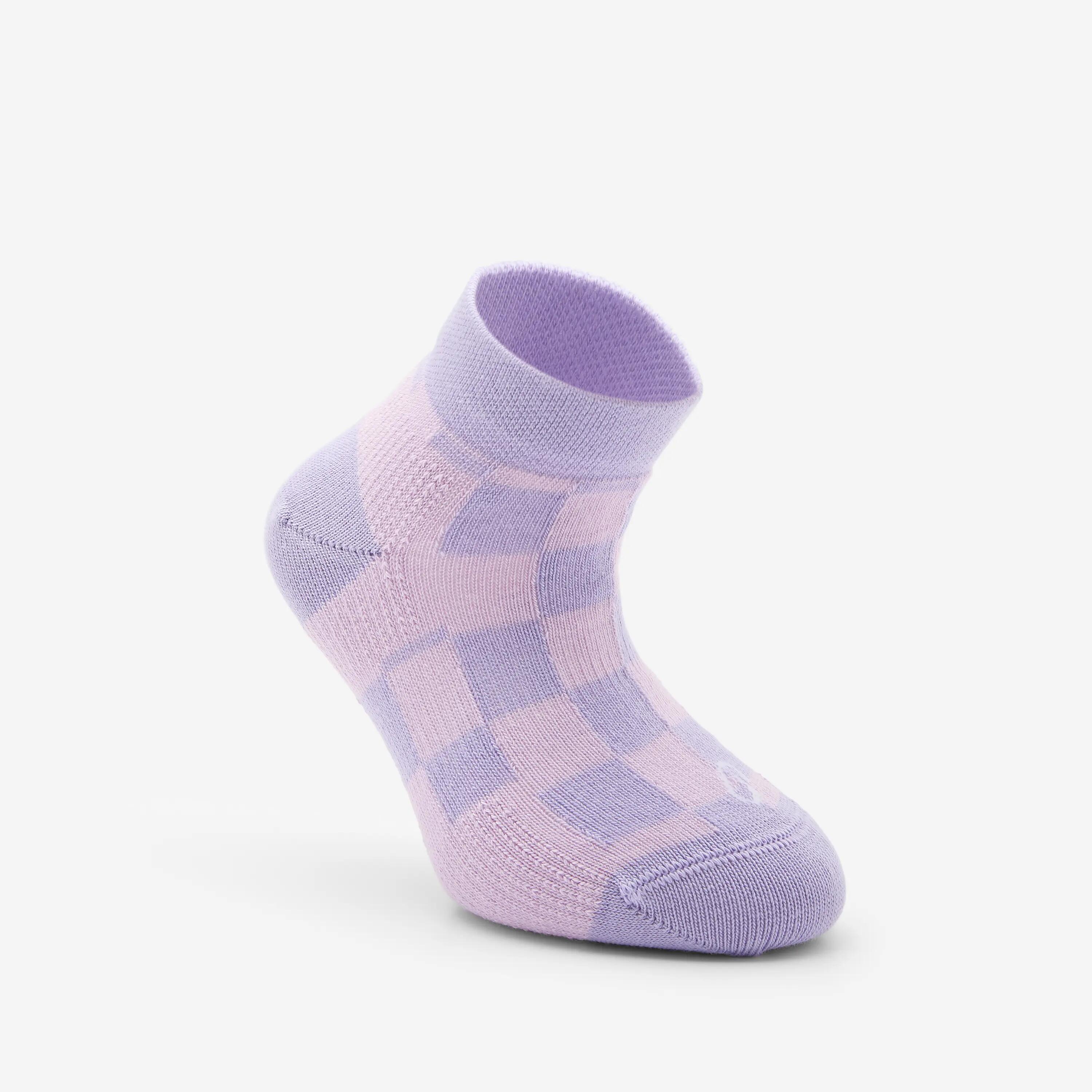 Mitjons Esportius Curts Nens Violeta-Blanc 5/7