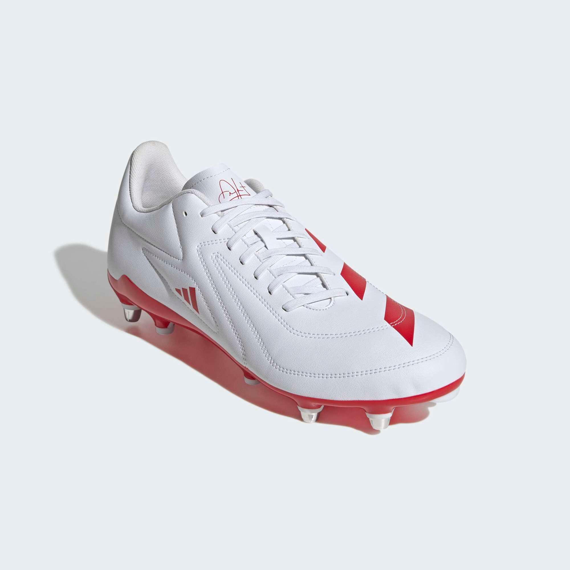 Crampons de rugby Adulte - RS15 hybride Antoine Dupont blanc et rouge 8/9