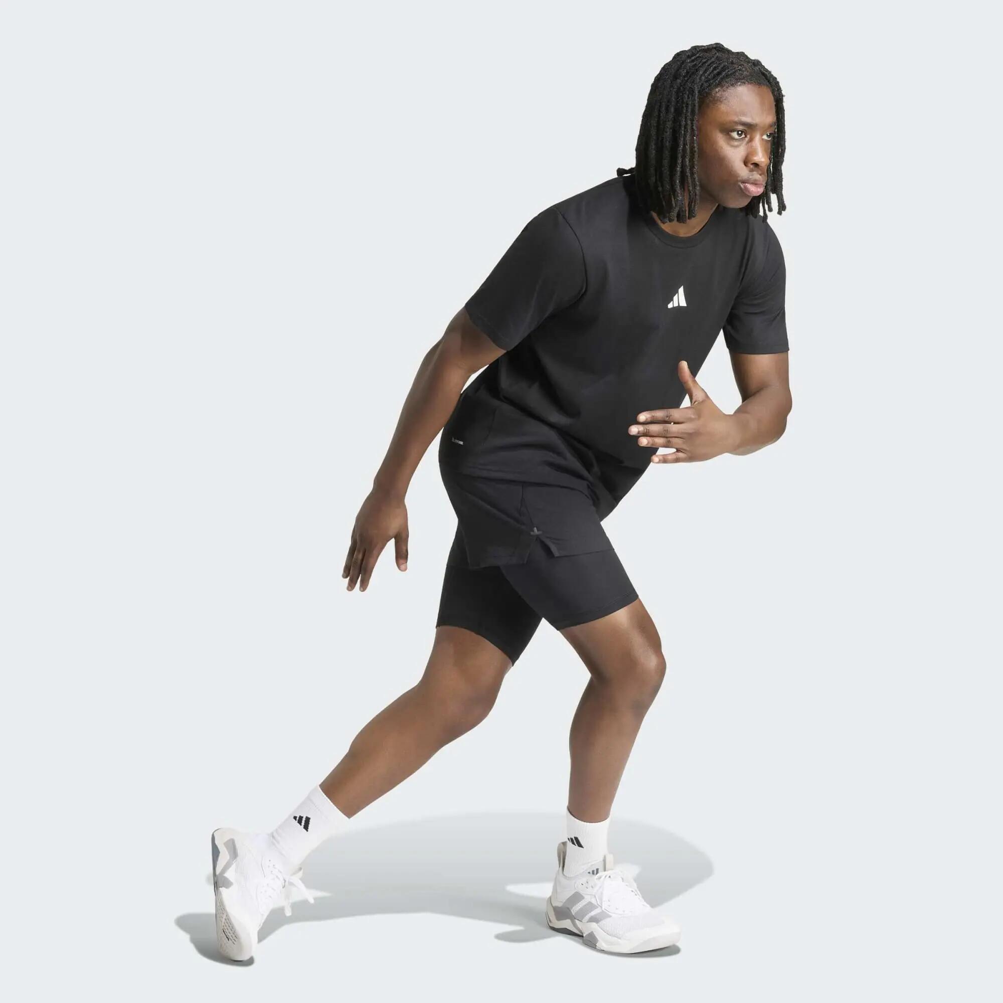 T-shirt de Fitness Respirável Homem Preto 4/4