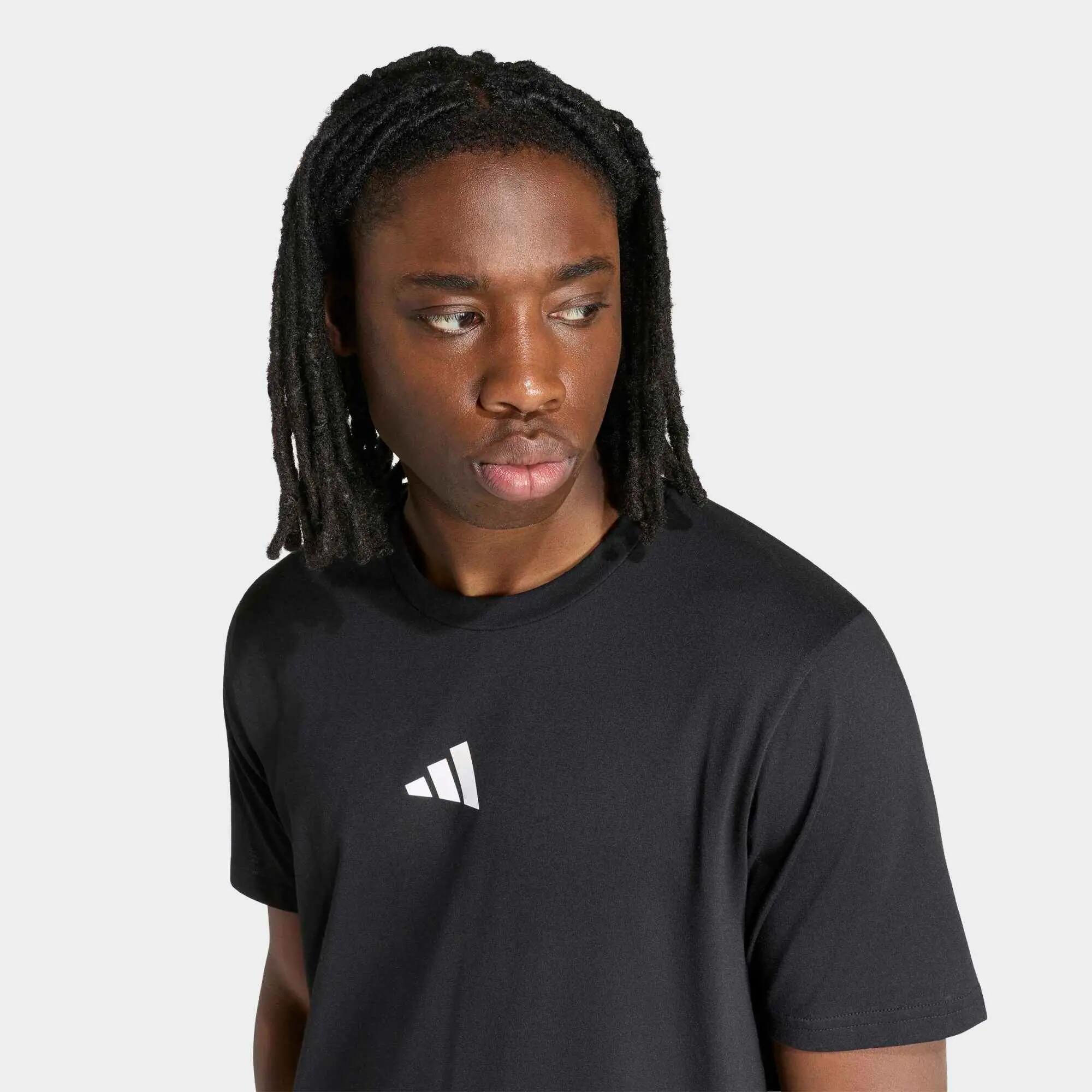 T-shirt de Fitness Respirável Homem Preto 2/4