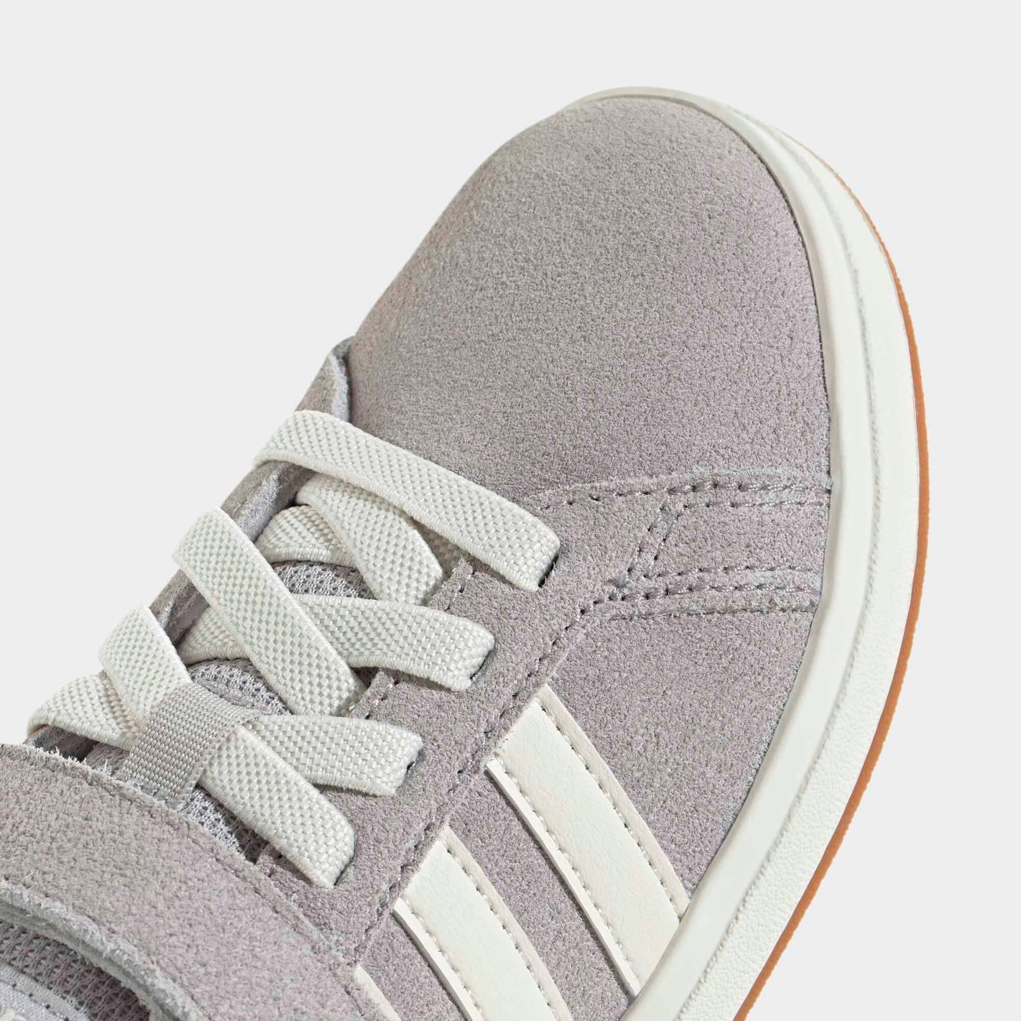 Scarpe da ginnastica bambino con strap e linguetta imbottita grigie 2/6