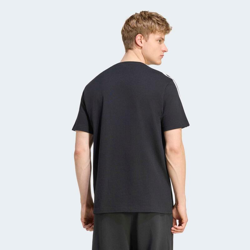 Tricou de fitness bumbac, Negru, Bărbați