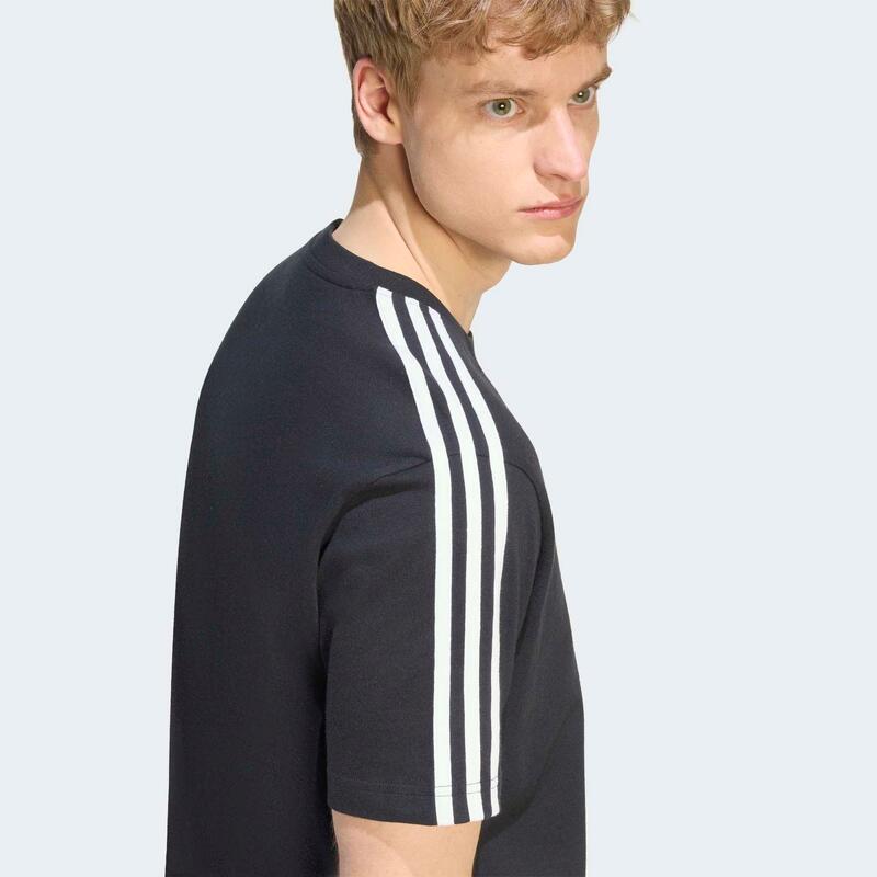 Tricou de fitness bumbac, Negru, Bărbați