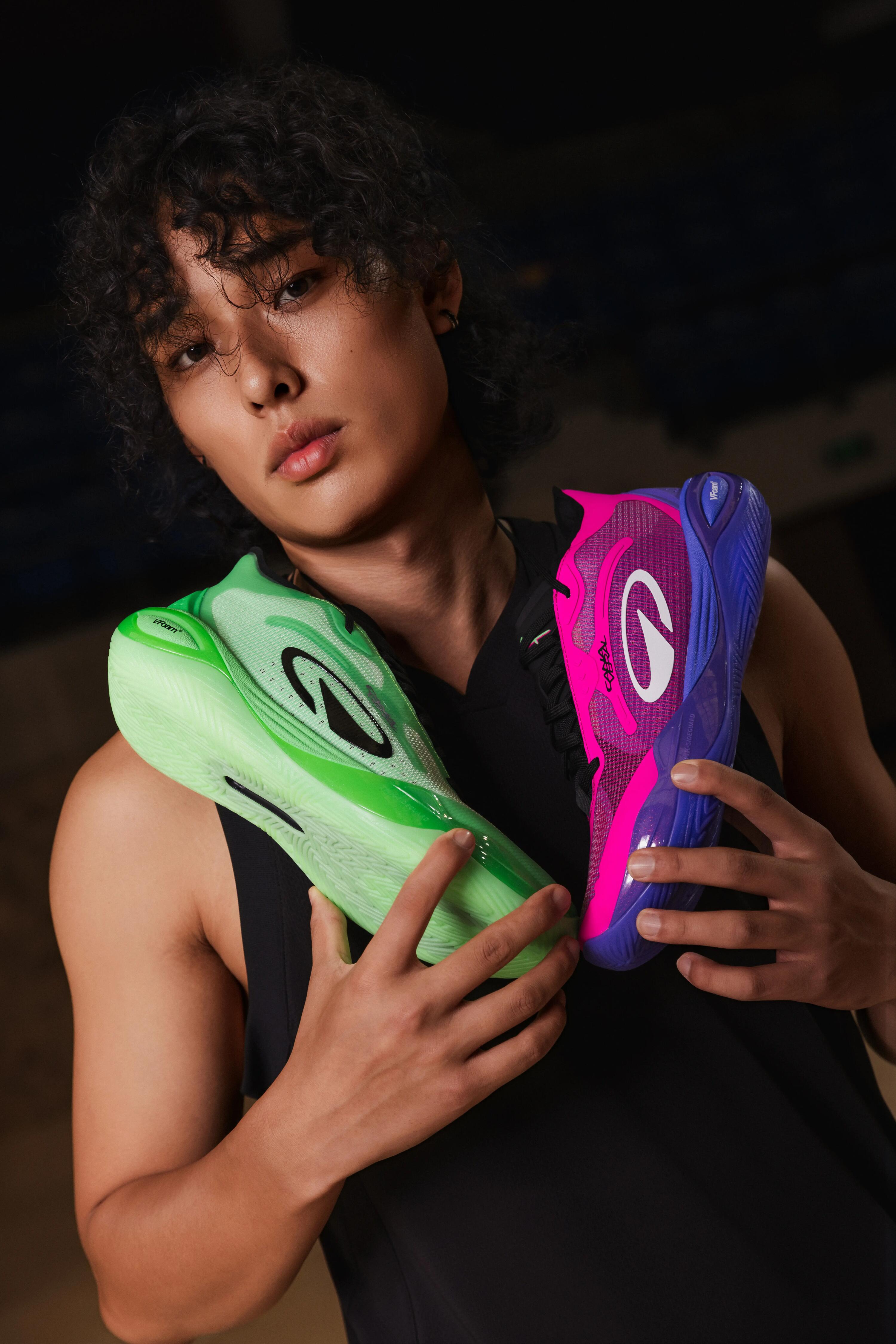 Scarpe basket adulto CANAVERAL 900 edizione Alex Sarr verde-lilla 18/19