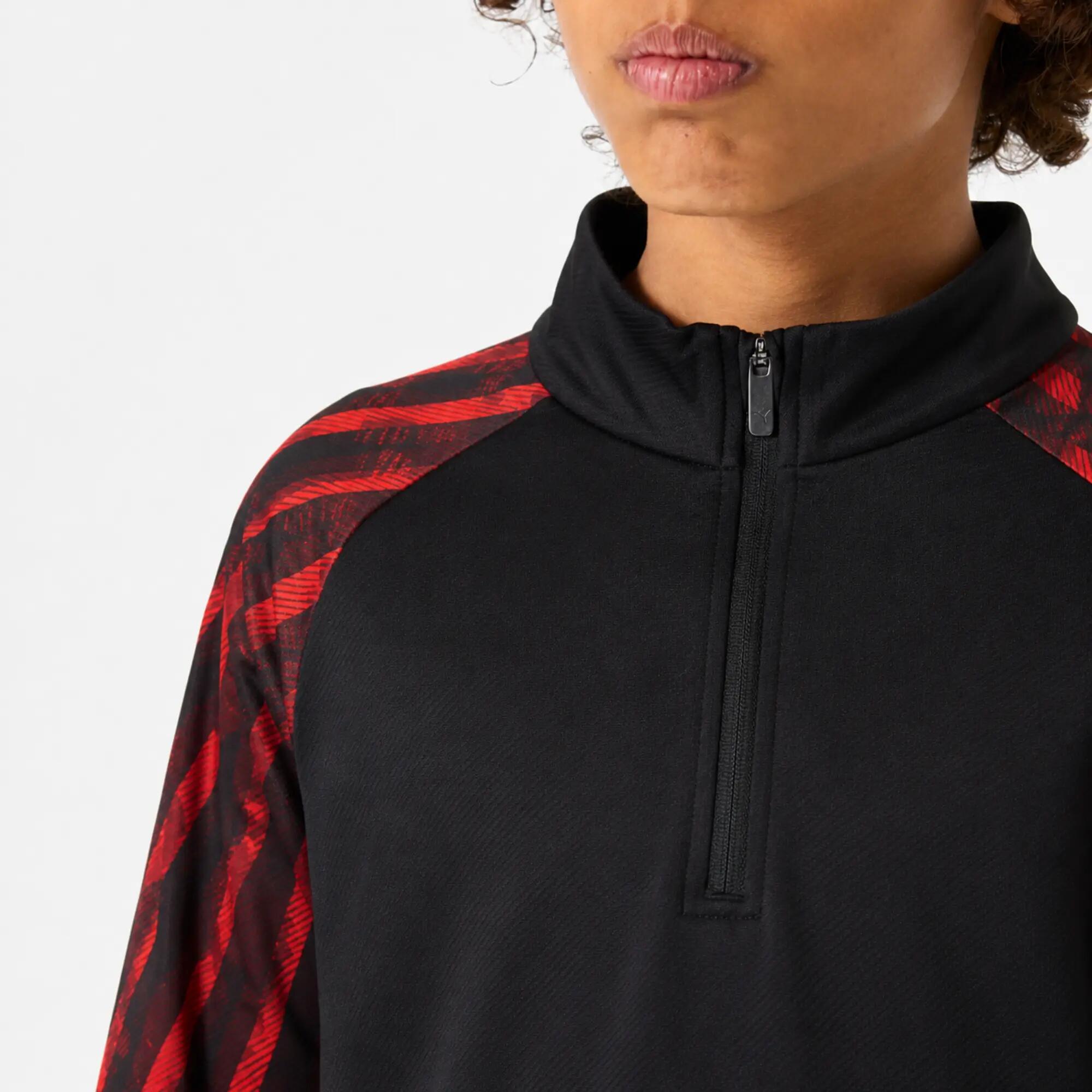 Bluza piłkarska dla dzieci Puma IndividualLIGA na krótki suwak 3/4