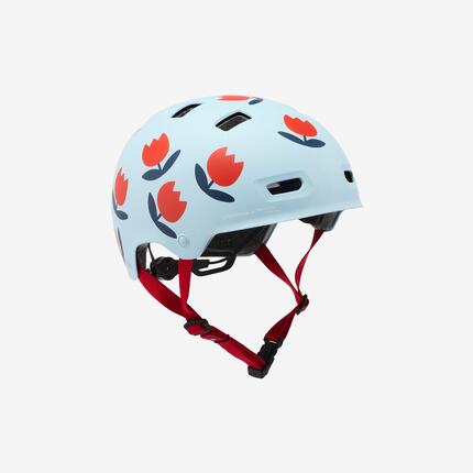 Casque vélo ville bol enfant Mathilde Cabanas X Decathlon Tulipes
