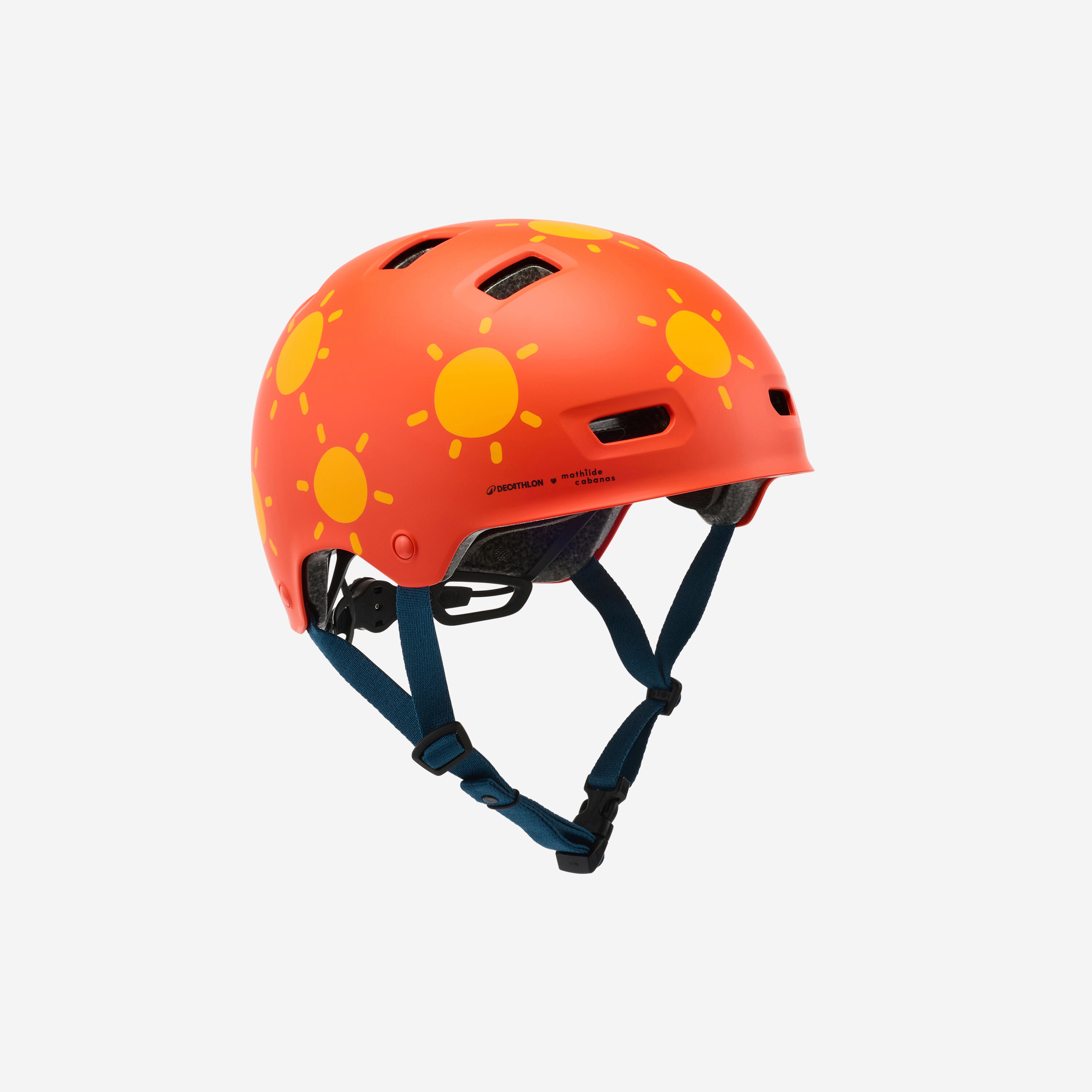 Casque vélo ville bol enfant Mathilde Cabanas X Decathlon Soleils