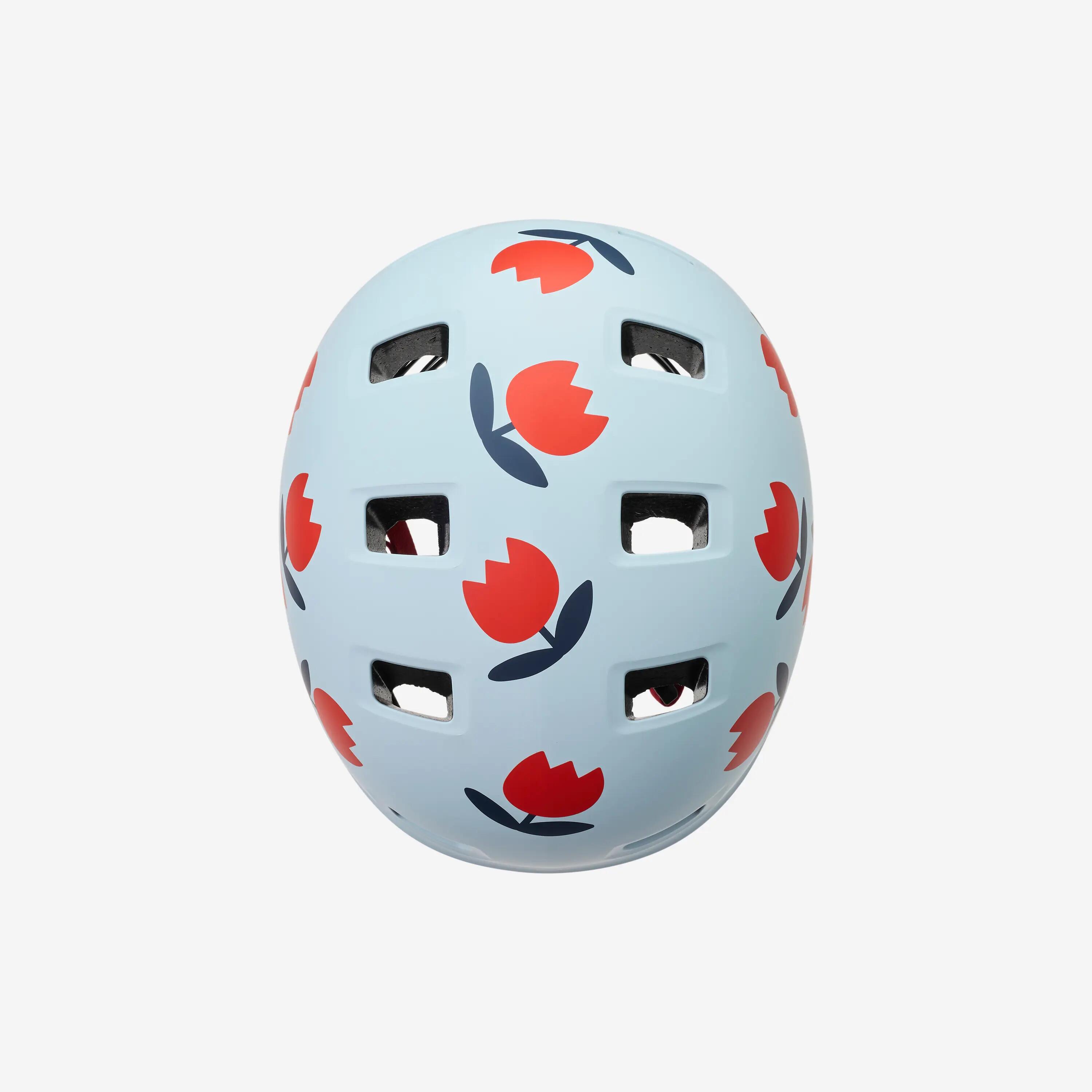 Casque vélo ville bol enfant Mathilde Cabanas X Decathlon Tulipes 8/17
