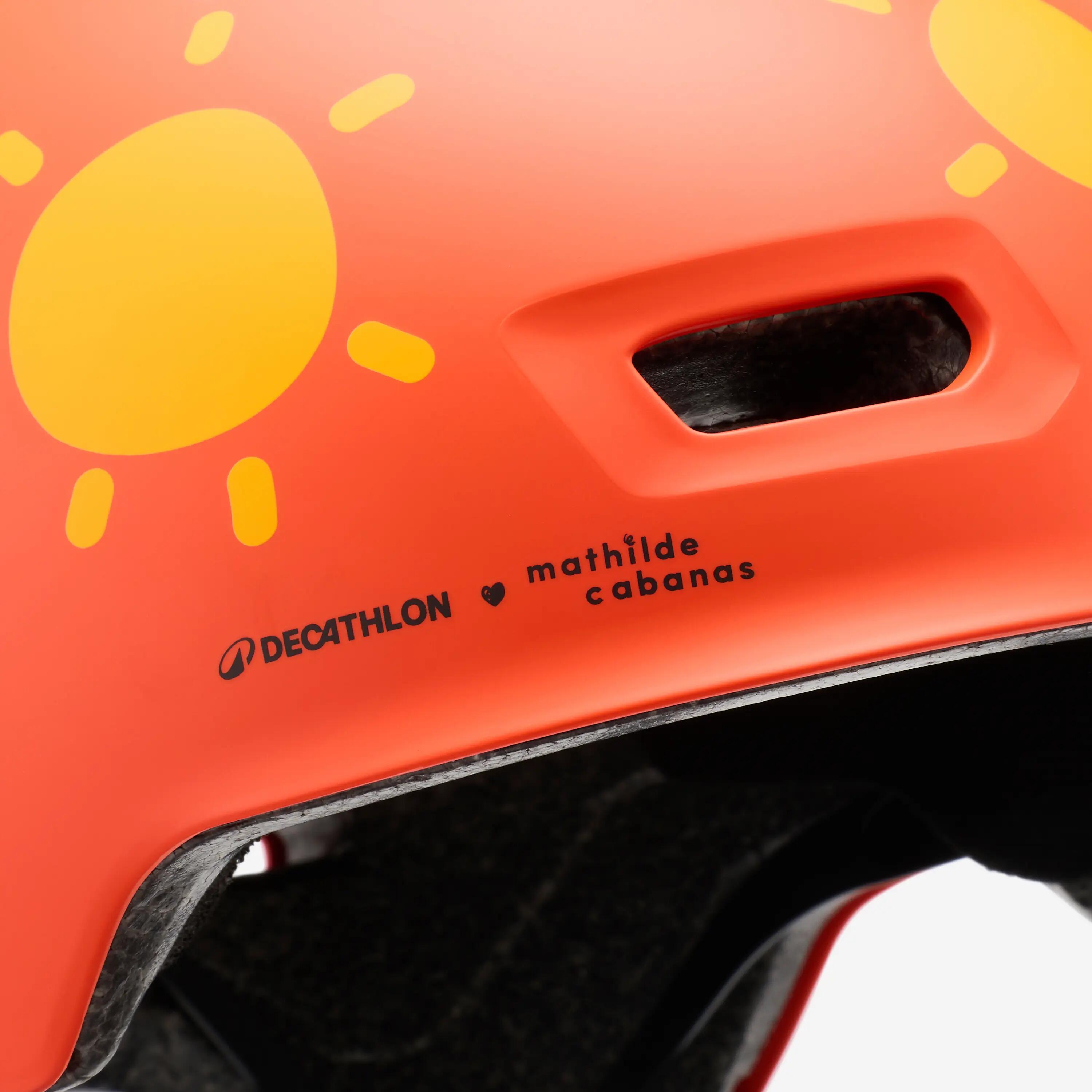 Casque vélo ville bol enfant Mathilde Cabanas X Decathlon Soleils 2/15