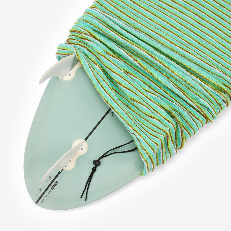 Husă placă surf tip șosetă Victory mărime max7'2 - Mid length / hybrid Verde-Alb