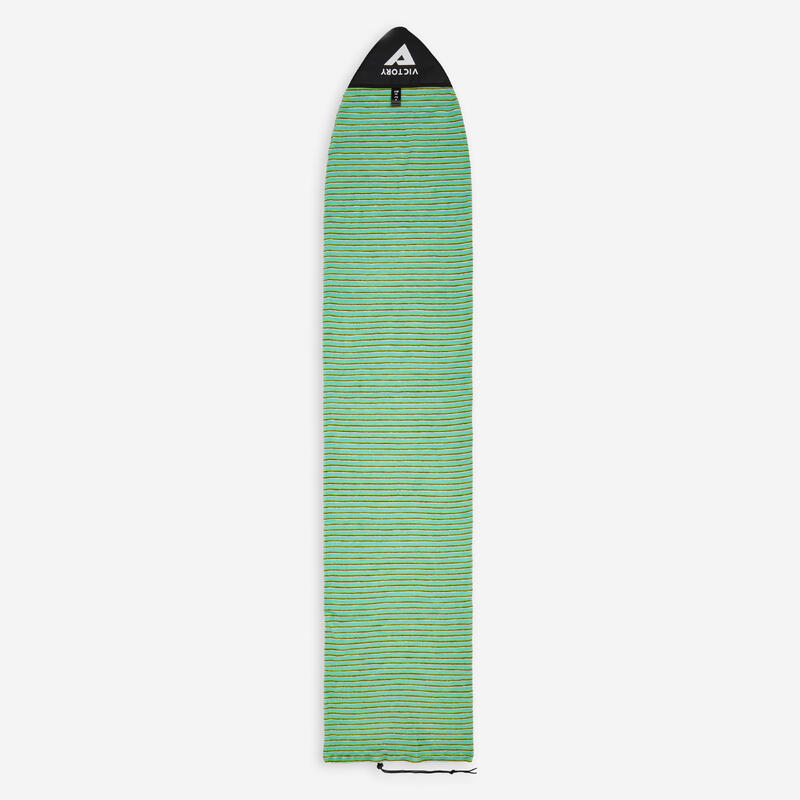 Husă placă surf tip șosetă Victory mărime max7'2 - Mid length / hybrid Verde-Alb