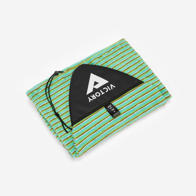Husă placă surf tip șosetă Victory mărime max7'2 - Mid length / hybrid Verde-Alb