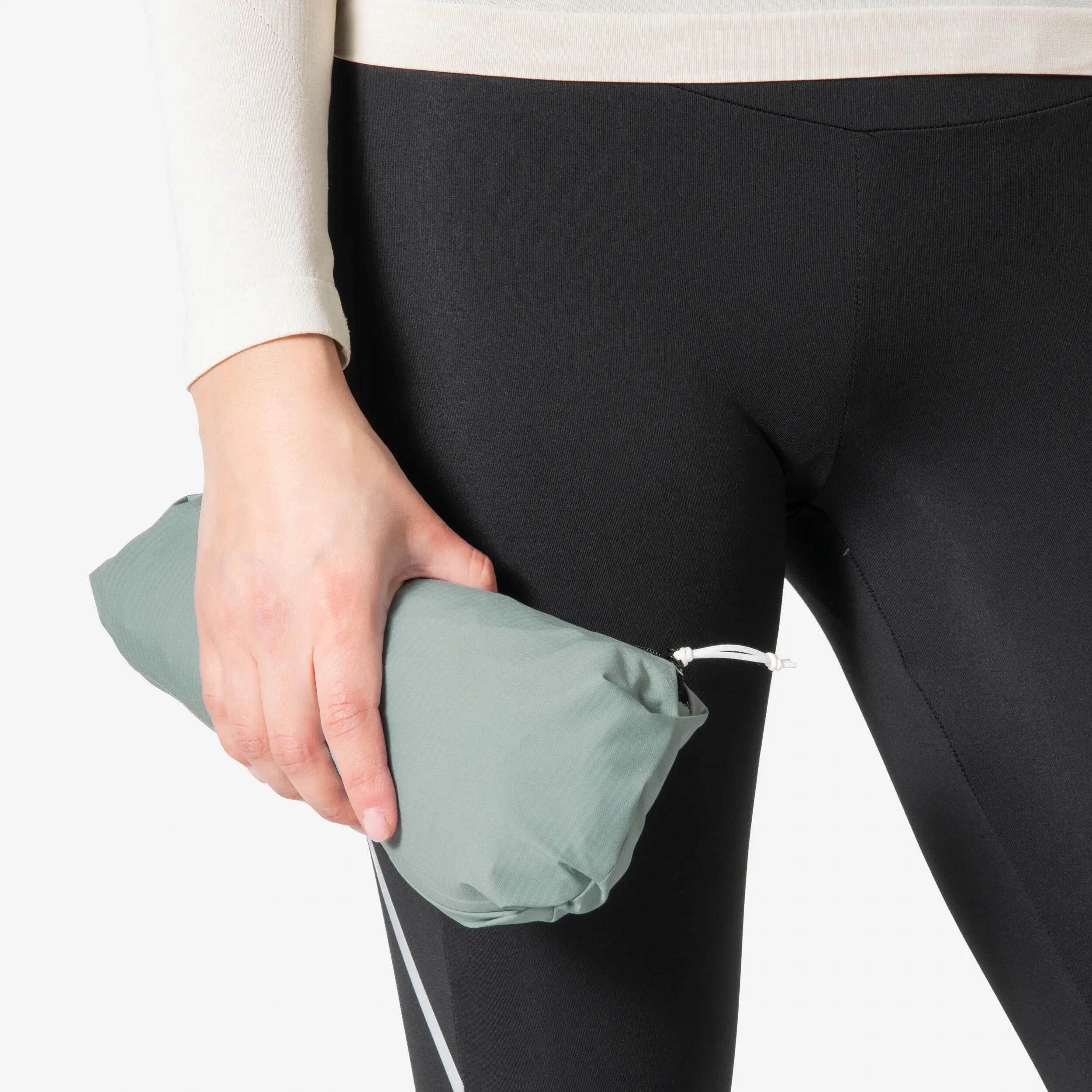 Giacca impermeabile running donna RUN FLOW verde 11/12