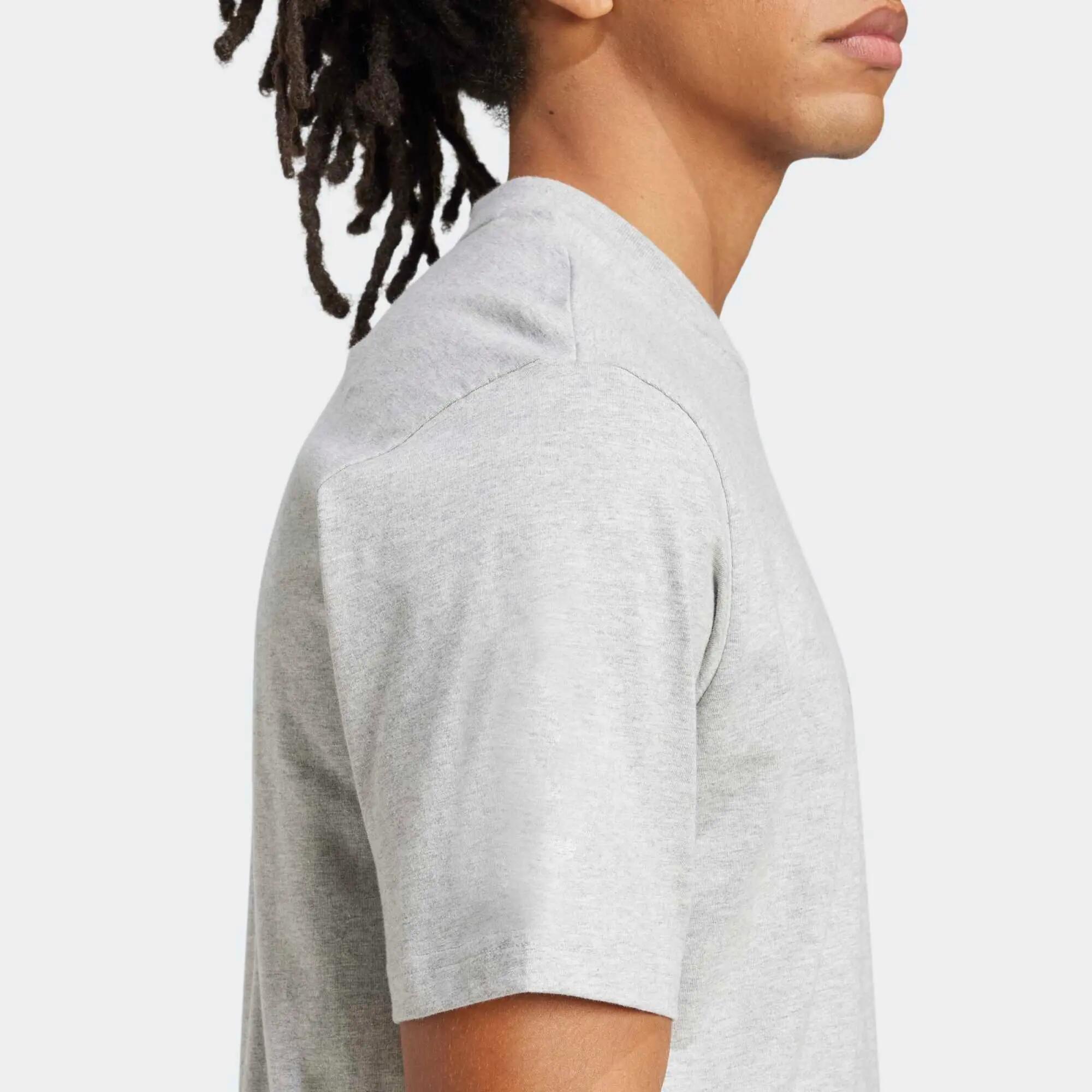 Camiseta manga corta para hombre Adidas Essentials, gris 4/6