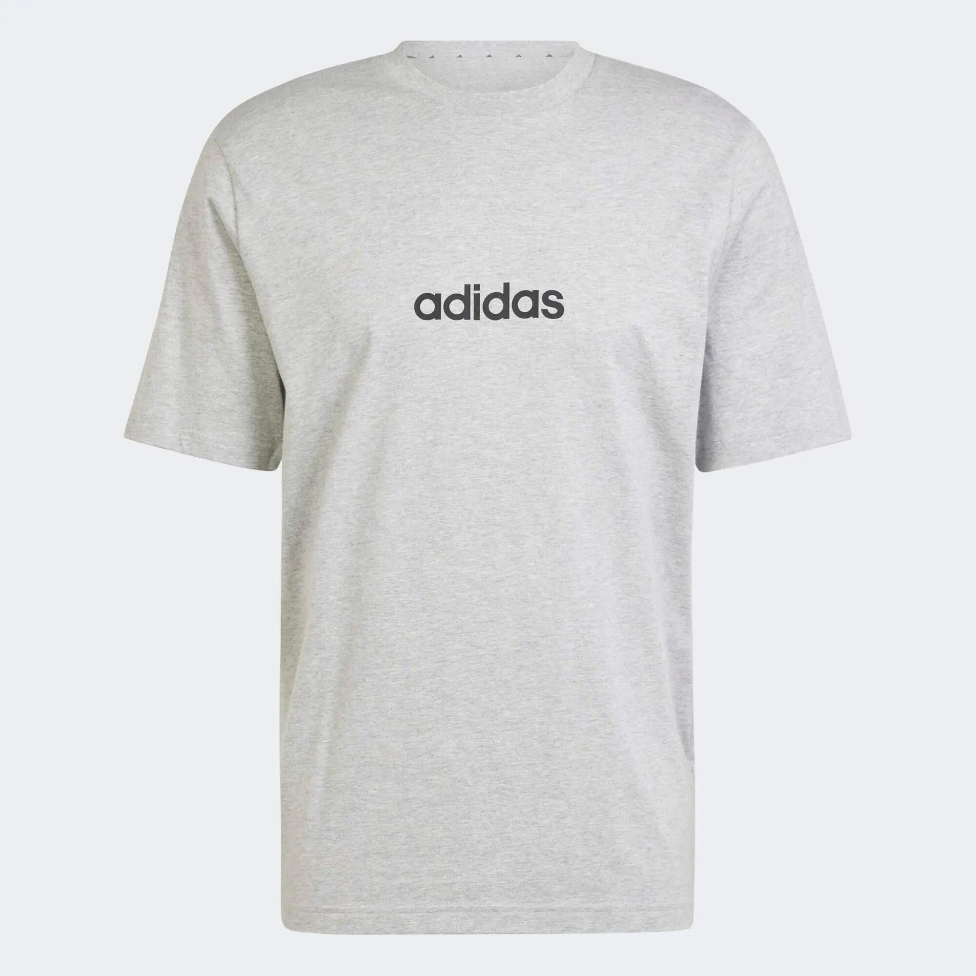 Camiseta manga corta para hombre Adidas Essentials, gris 6/6