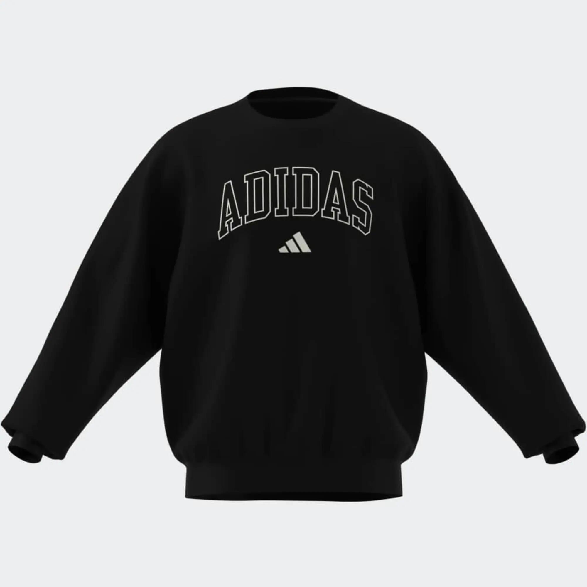 Buzo de felpa francesa Adidas Seasonal Essentials Collegiate, negro 6/10