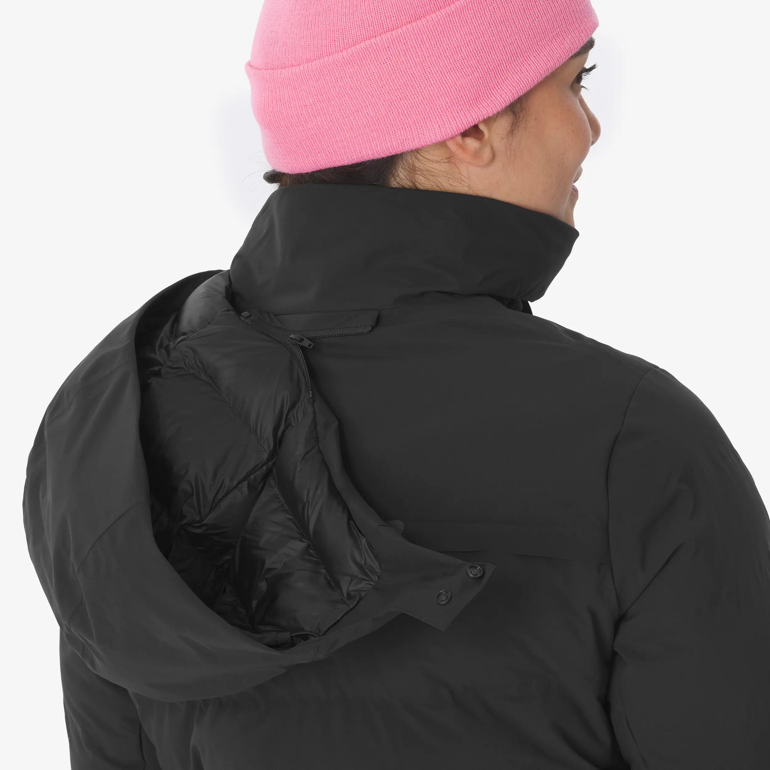 Chaqueta acolchada de esquí y snowboard cálida mujer, 500 WARM negro  7/13