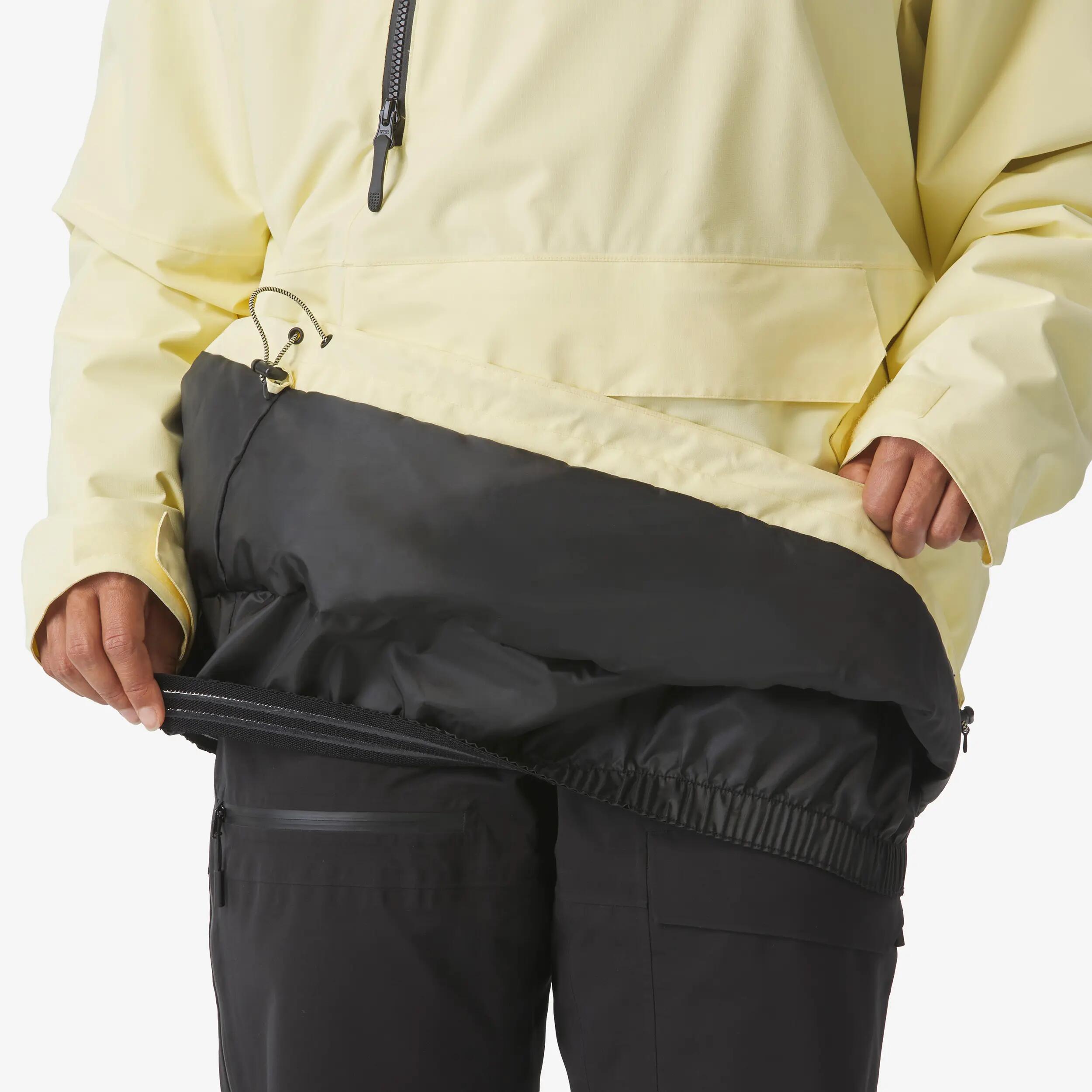 Jaqueta oversize d'esquí i snowboard dona ANORAK 500 groc 18/30