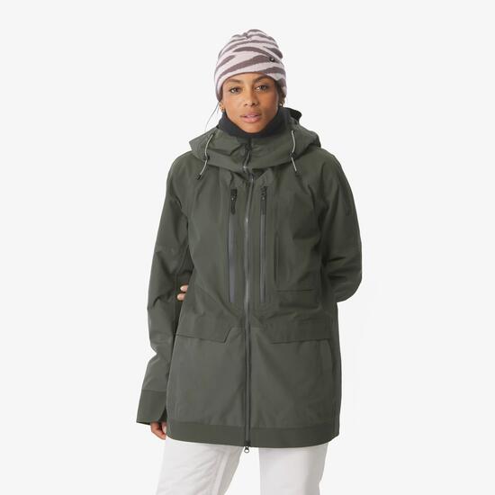 Giacca snowboard donna 900 kaki