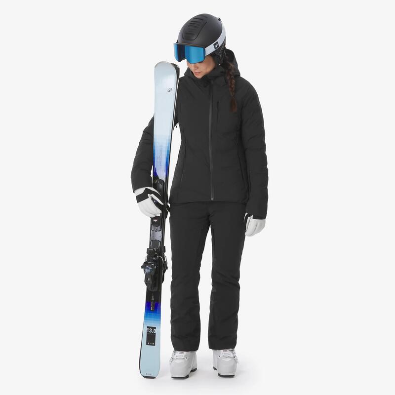 Kadın Şişme Kayak/Snowboard Montu - Siyah - 500 Warm