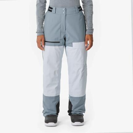 Pantalon de ski et snowboard imperméable femme, Pant 500 AM bleu