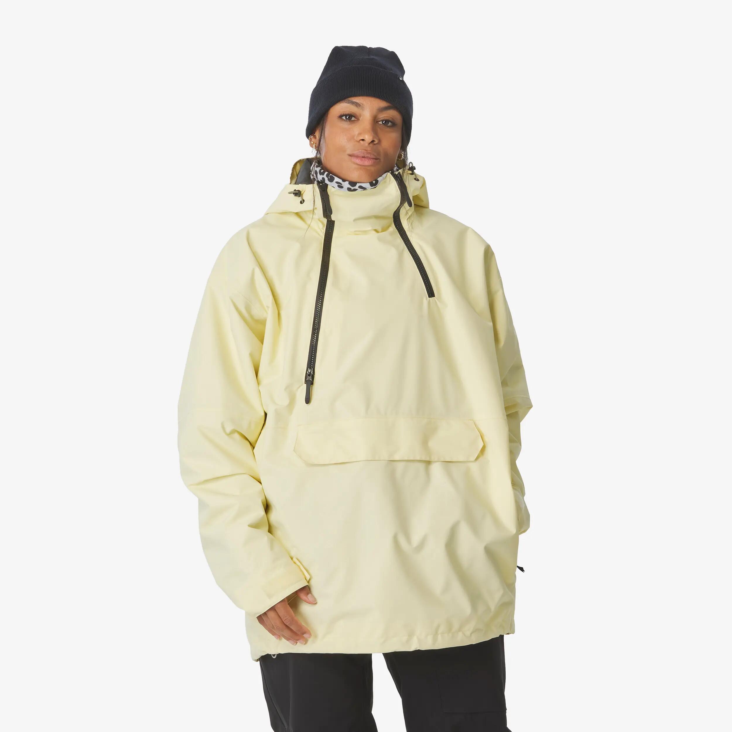 Jaqueta oversize d'esquí i snowboard dona ANORAK 500 groc 4/30