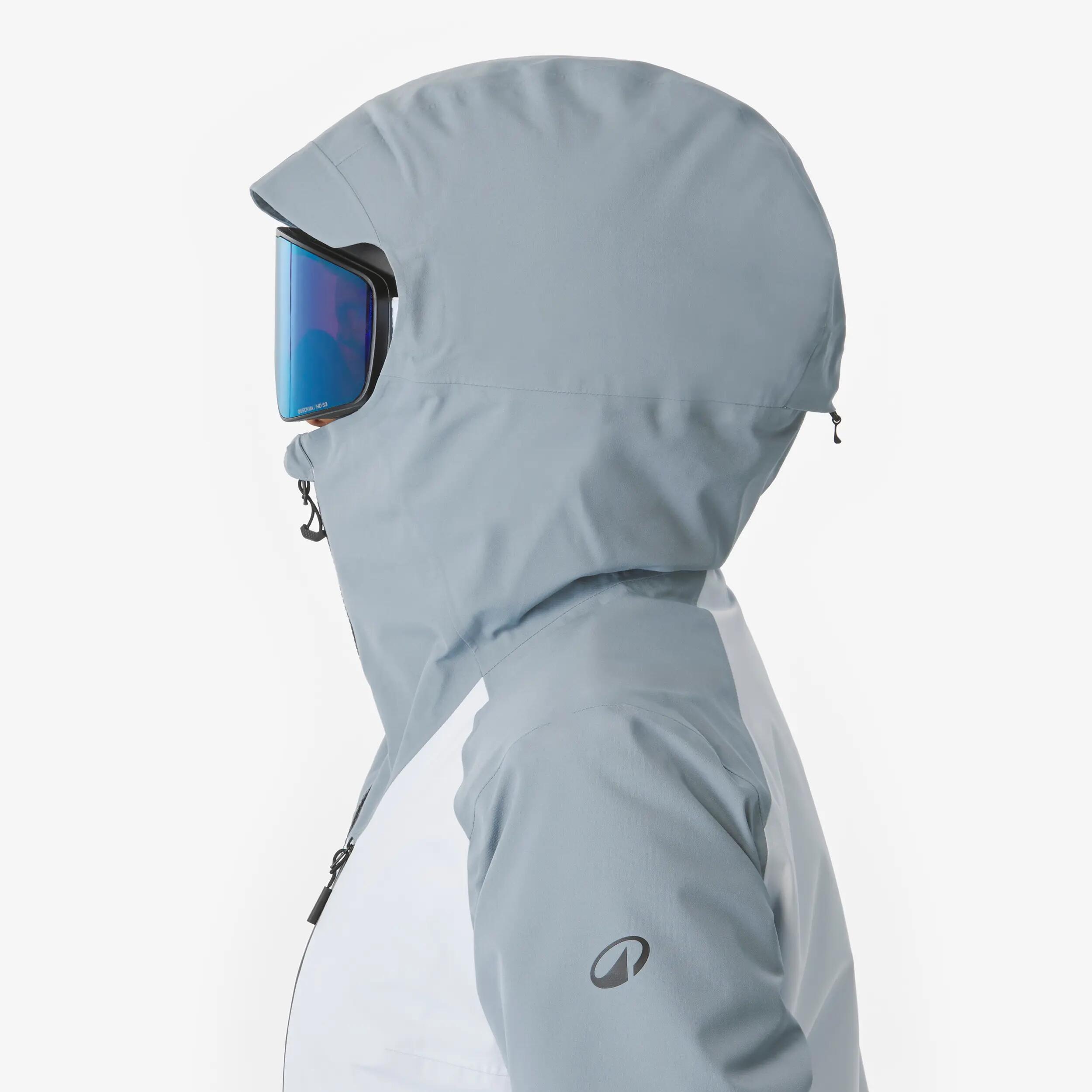 Ski- en snowboardjas 500 voor dames blauw-grijs 9/28