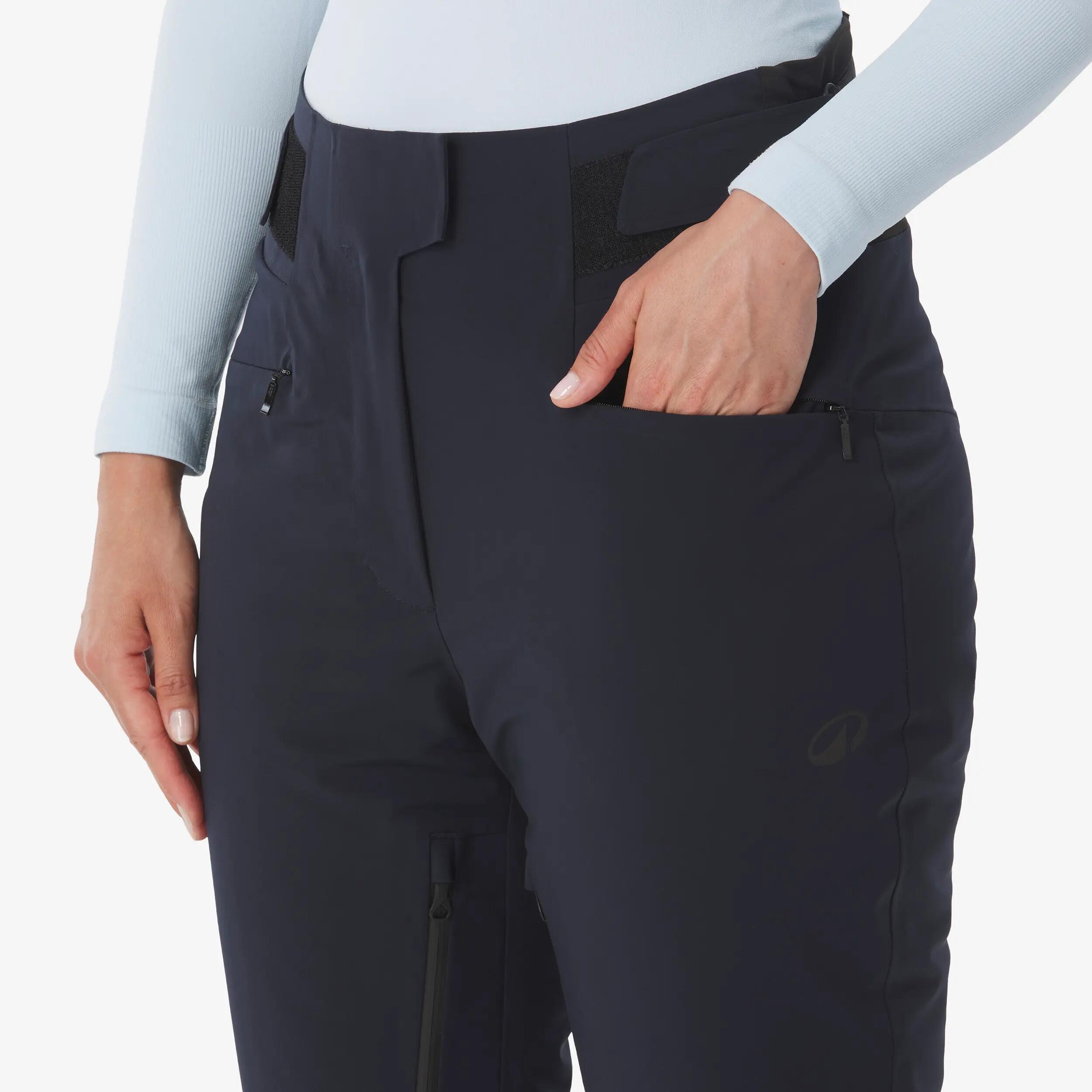 Pantalons d'esquí impermeable dona SKP 900 blau fosc  10/15