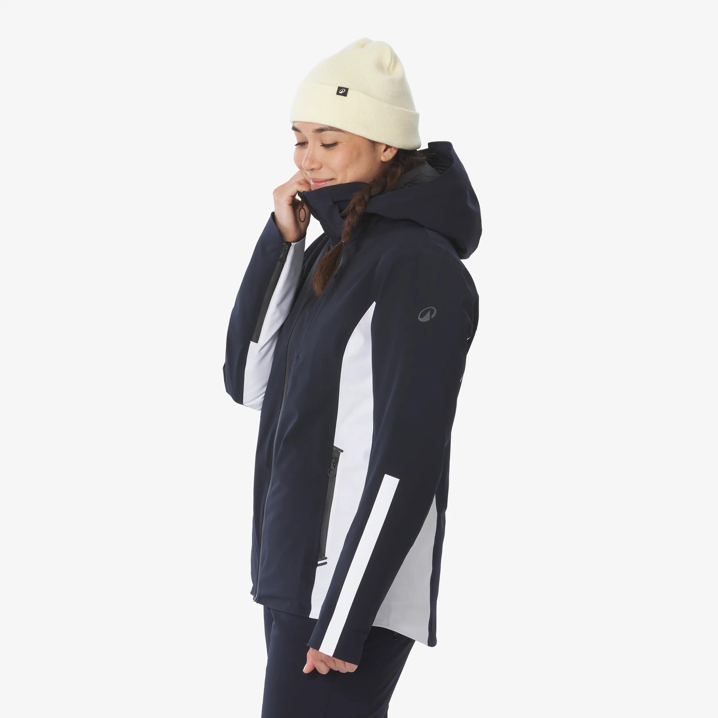 Skijacke Damen wasserdicht atmungsaktiv - SKP 900 dunkelblau/beige 6/20