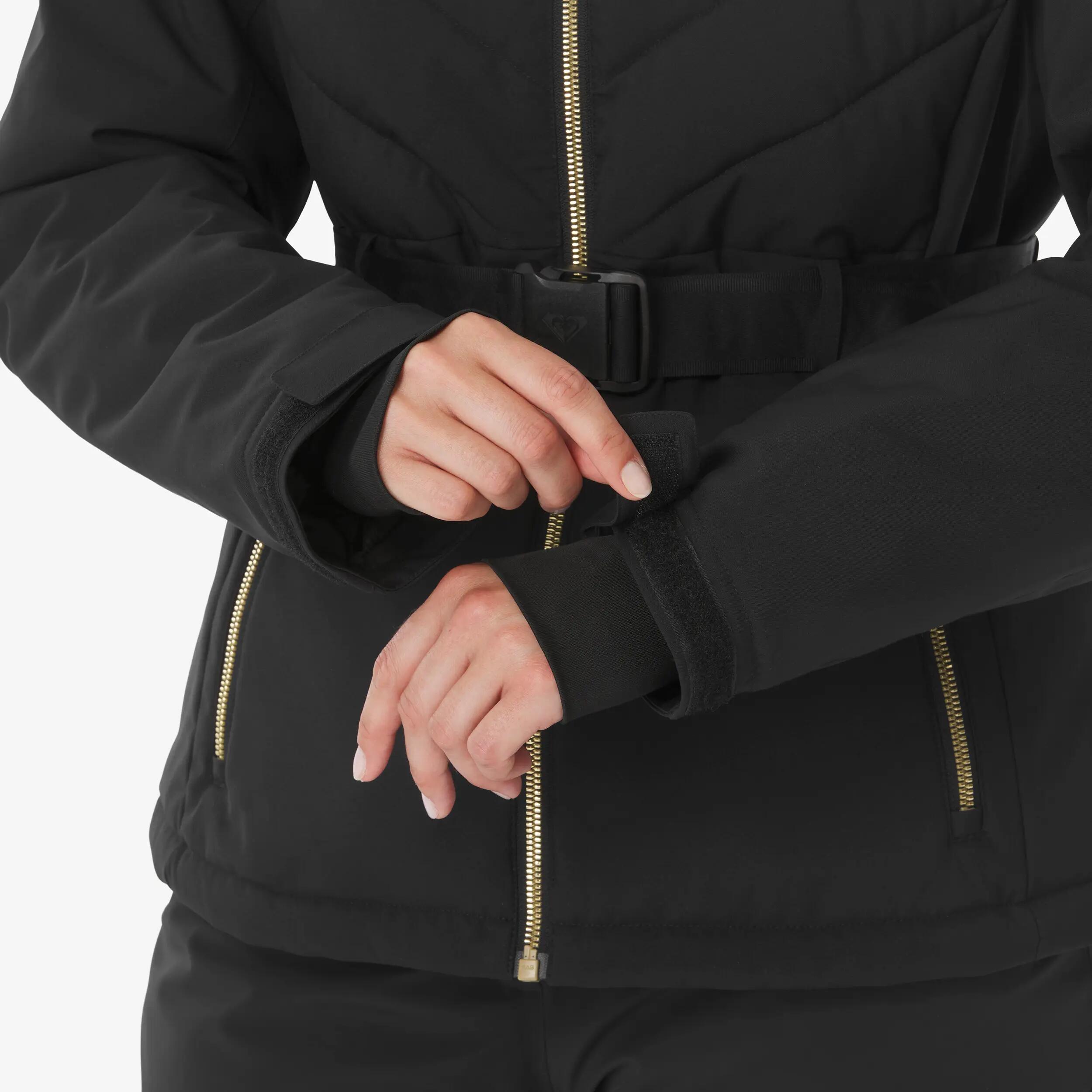 Veste de ski et snowboard chaude femme, ROXY Snowbelt noir 9/15