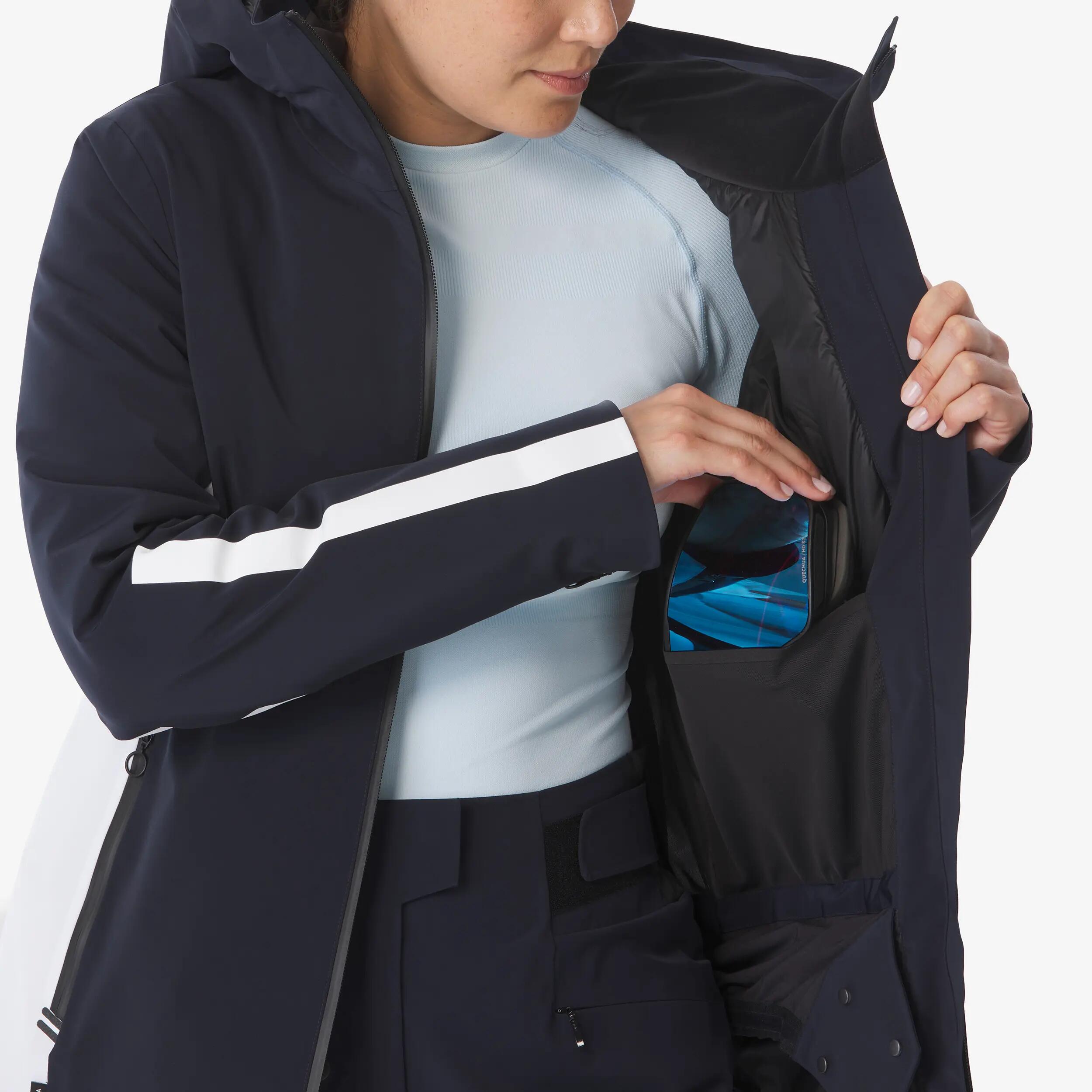 Skijacke Damen wasserdicht atmungsaktiv - SKP 900 dunkelblau/beige 17/20