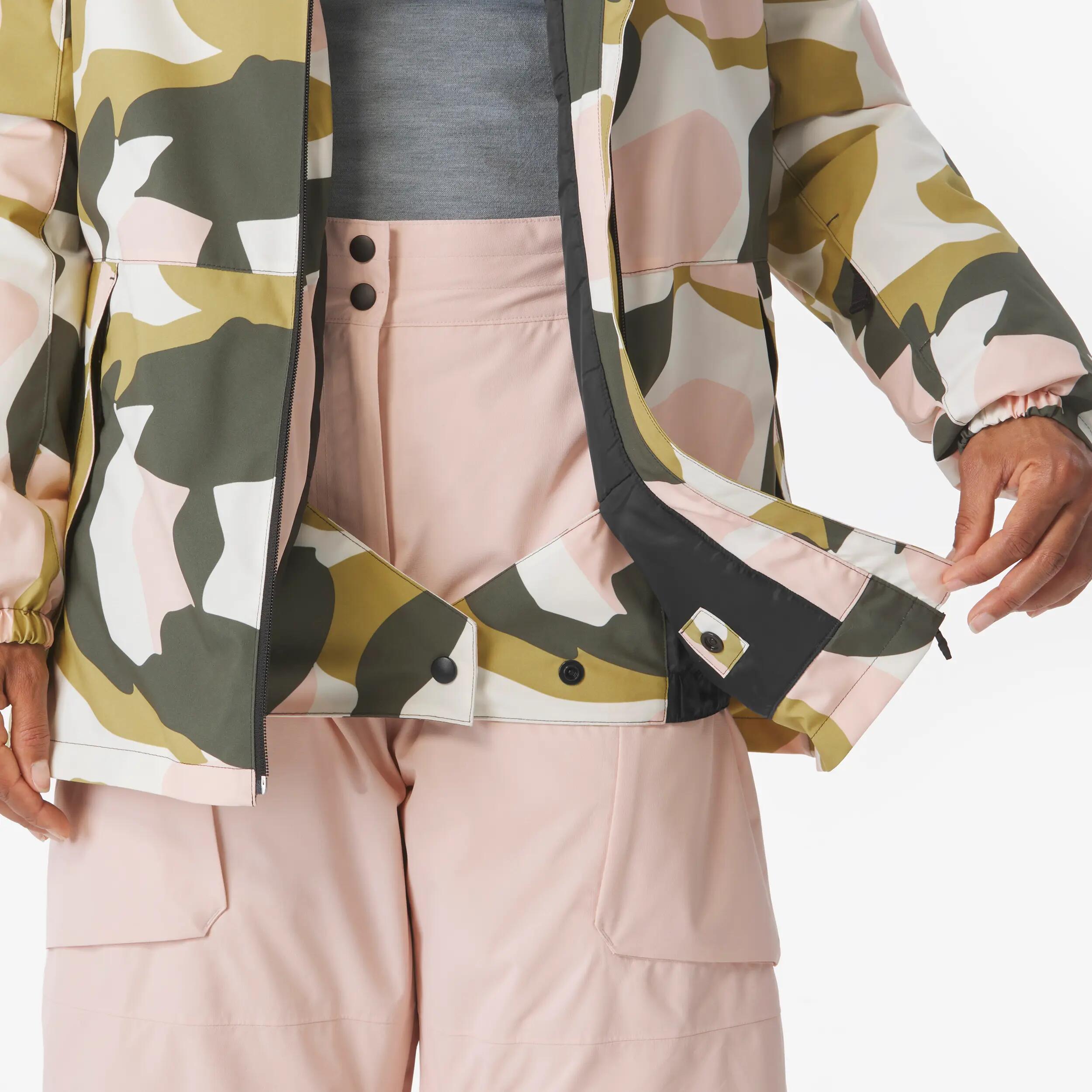Veste de ski et snowboard chaud et  imperméable femme, 100 camo 8/11