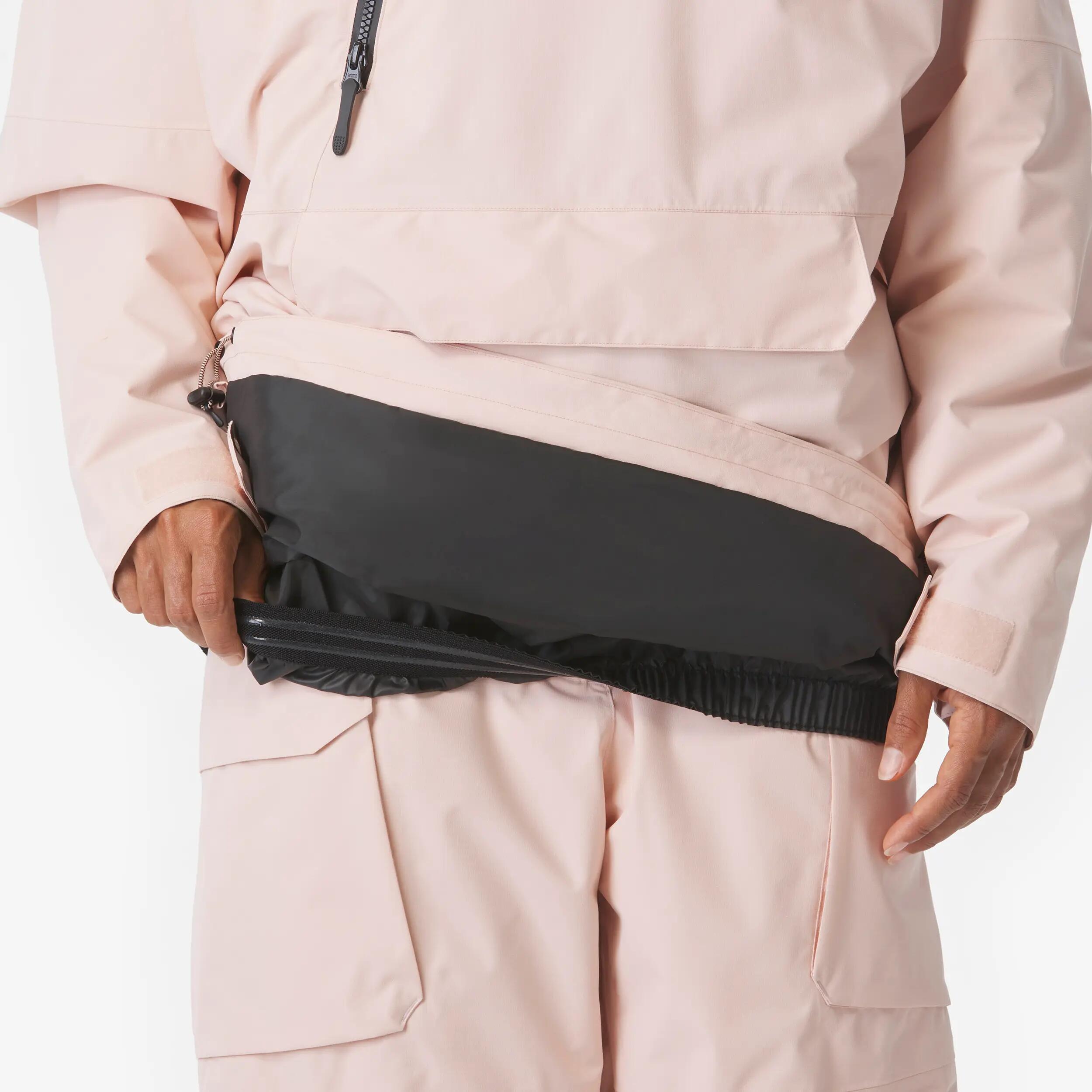 Chaqueta oversize de esquí y snowboard mujer, ANORAK 500, rosa  17/29