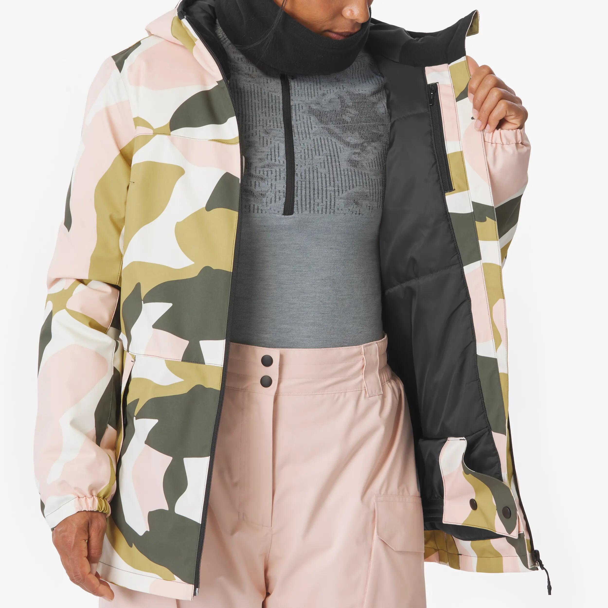 Veste de ski et snowboard chaud et  imperméable femme, 100 camo 9/11