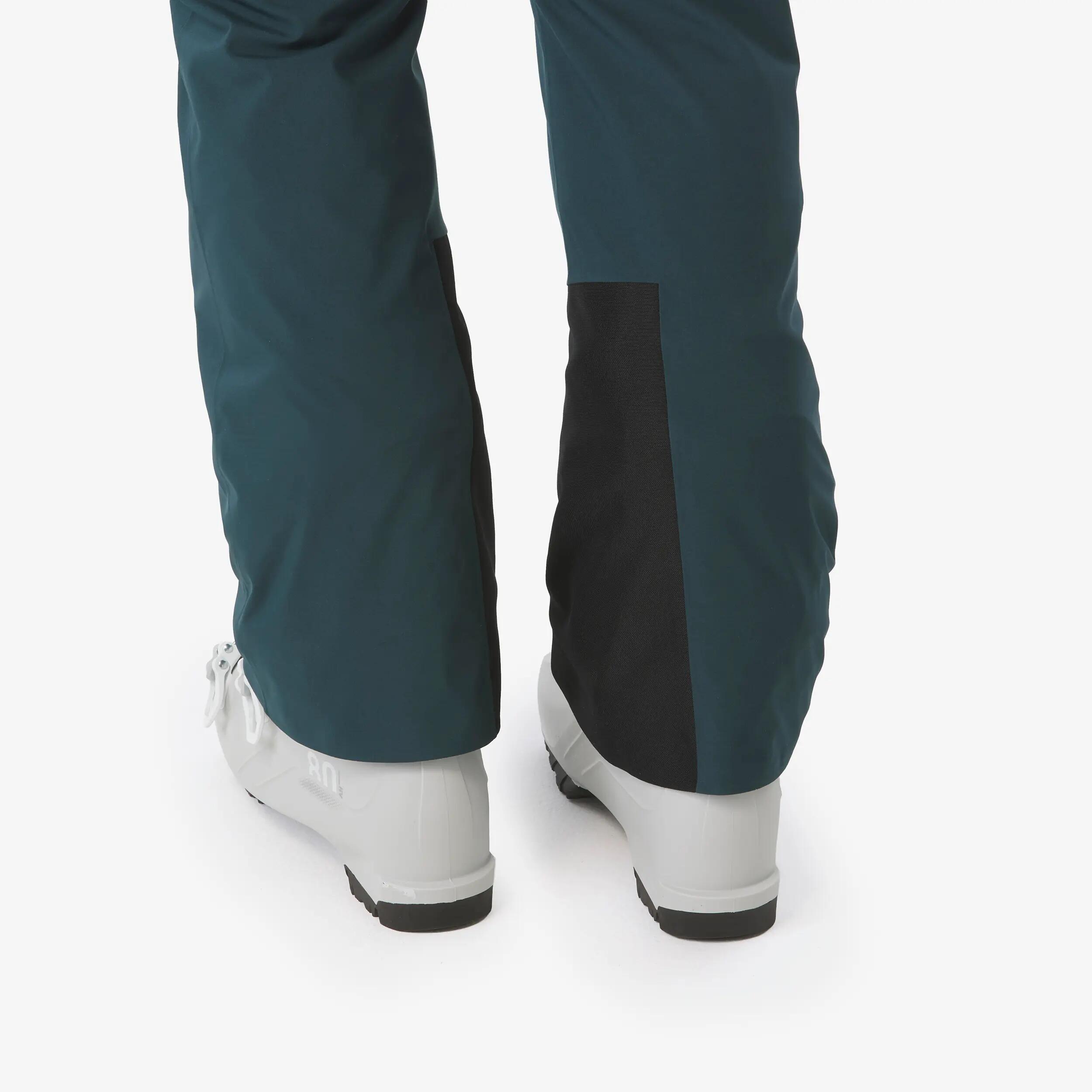 Pantalons d'esquí i snowboard càlids i transpirables dona Pant 500 verd fosc 9/20