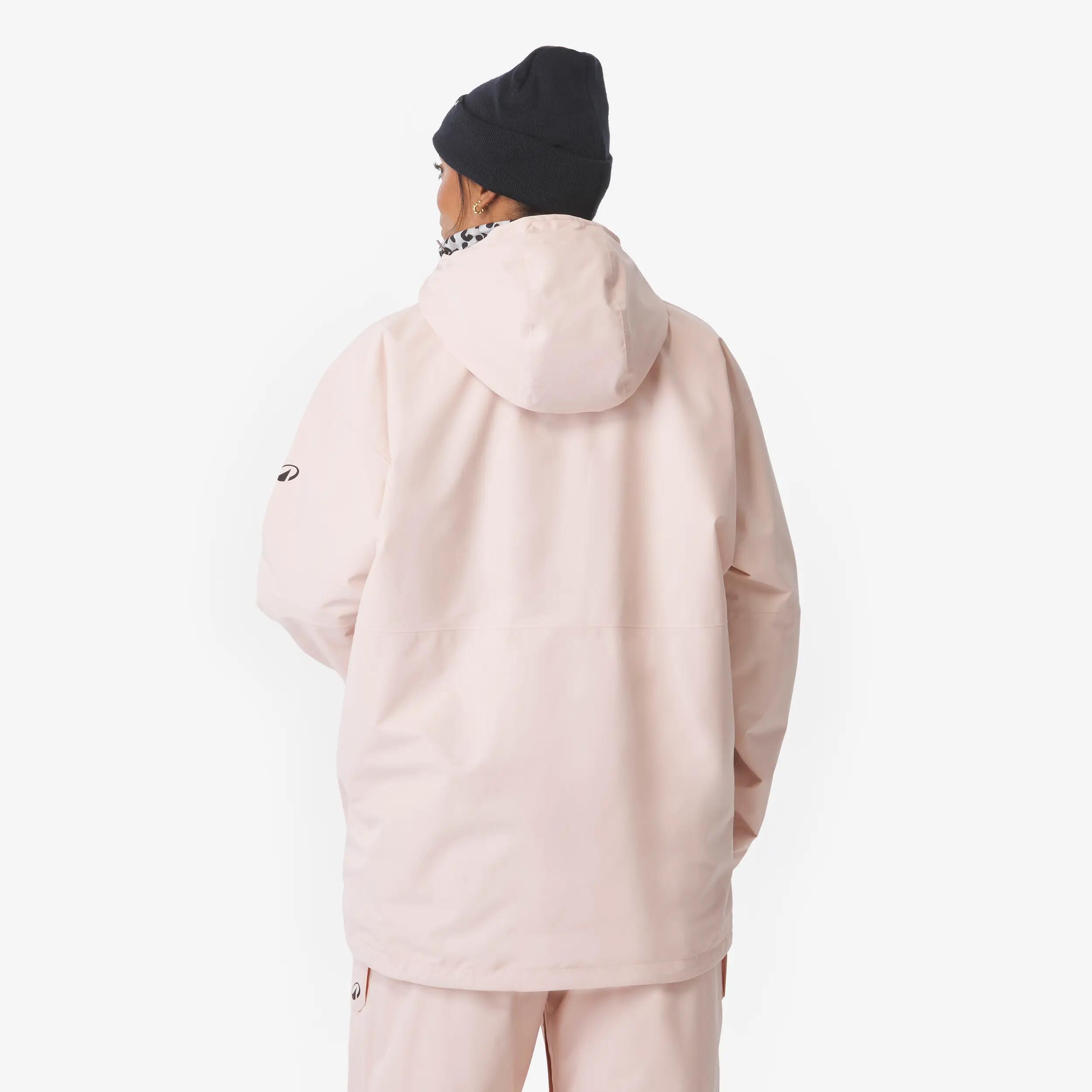 Chaqueta oversize de esquí y snowboard mujer, ANORAK 500, rosa  9/29