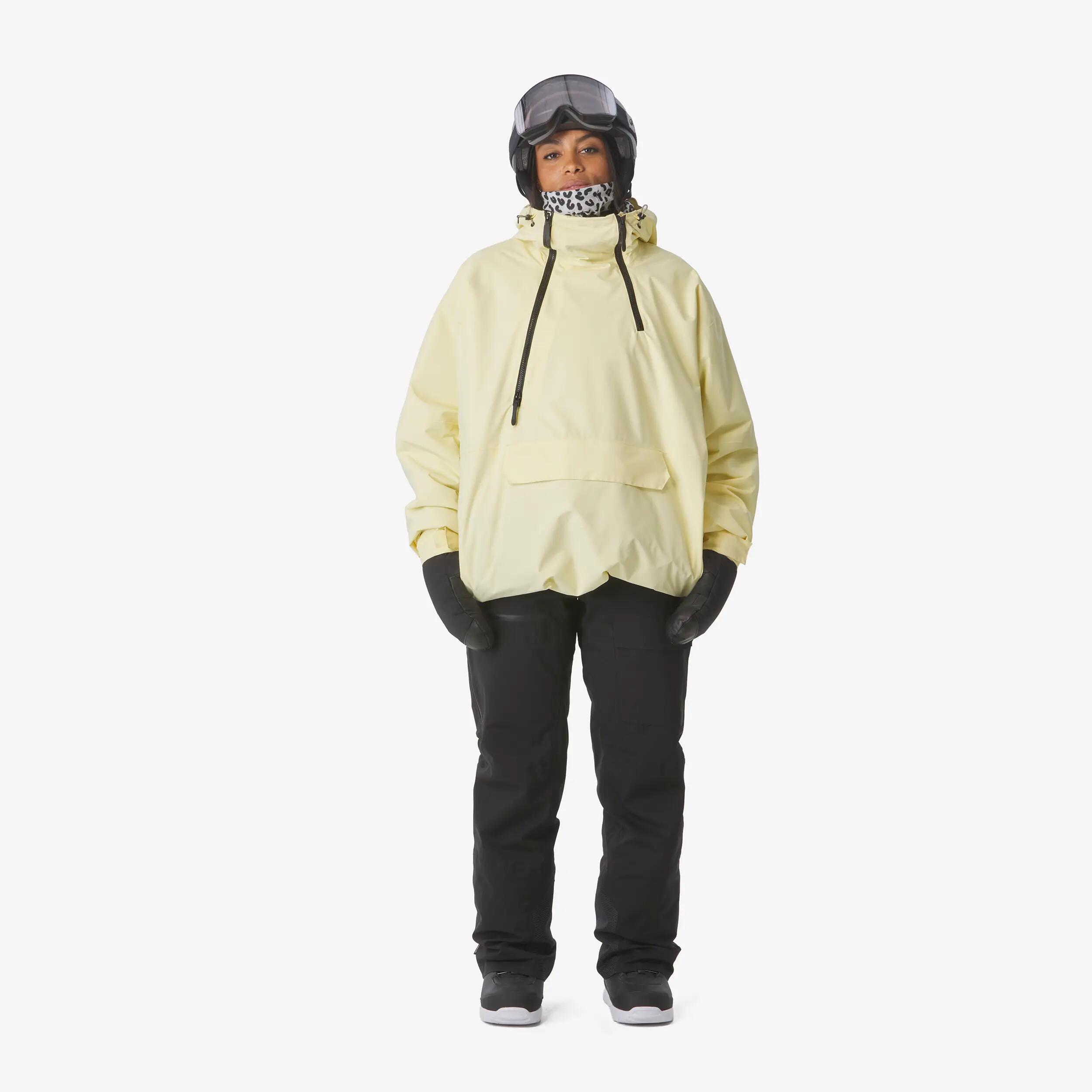Jaqueta oversize d'esquí i snowboard dona ANORAK 500 groc 7/30