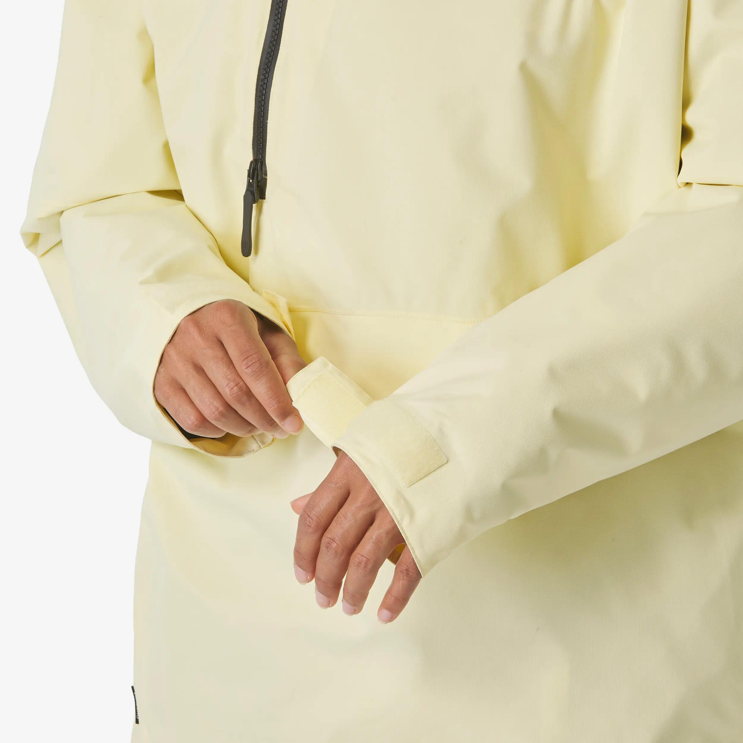 Jaqueta oversize d'esquí i snowboard dona ANORAK 500 groc 14/30