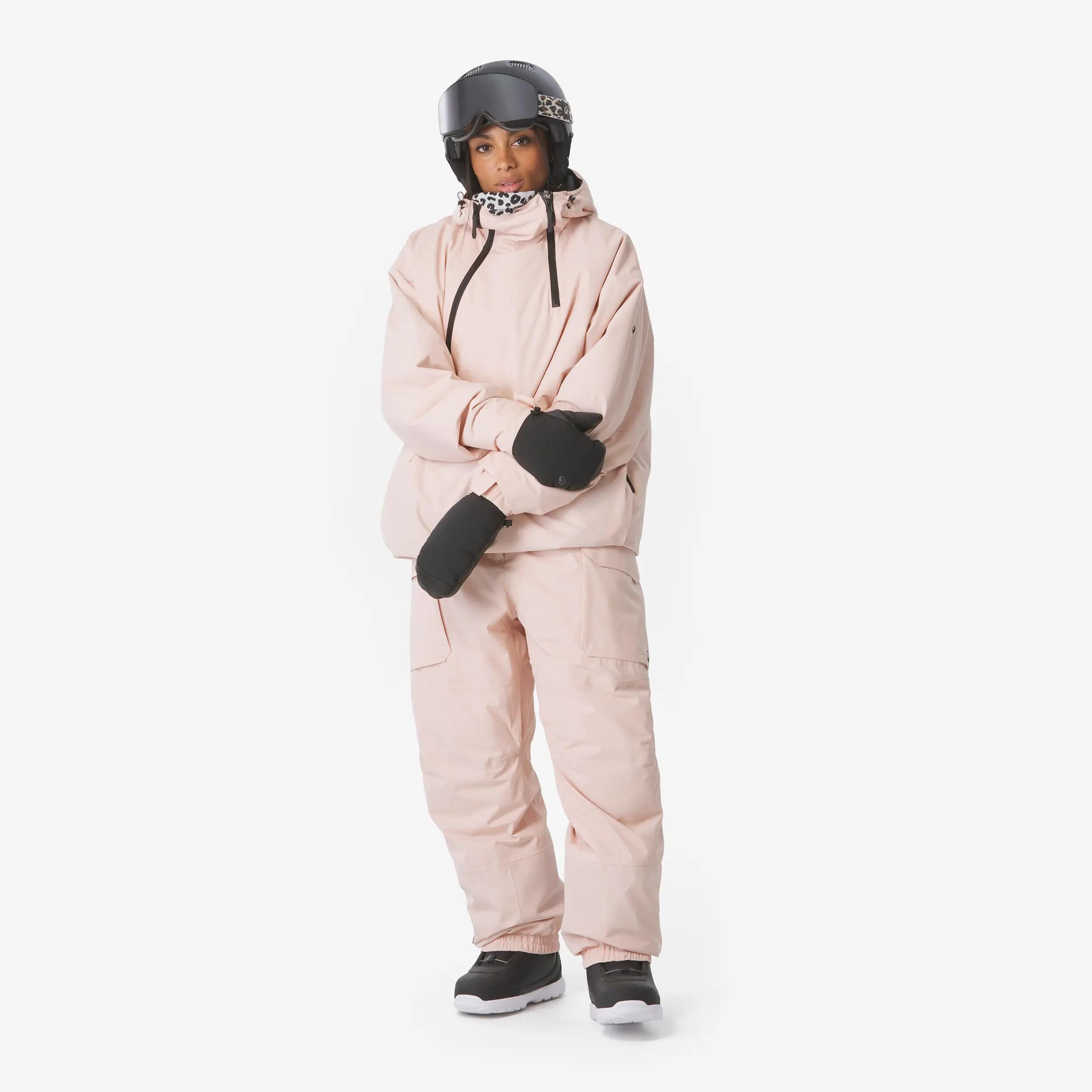 Chaqueta oversize de esquí y snowboard mujer, ANORAK 500, rosa  4/29