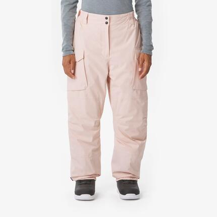 Pantalon de ski et de snowboard oversize homme et femme, 500 PAD, rose
