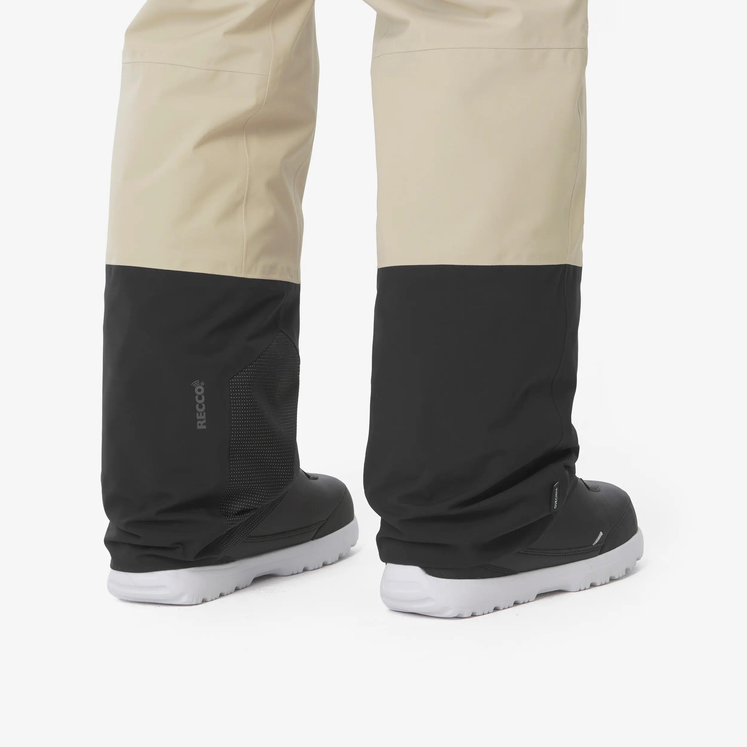 Pantalons esquí i snowboard impermeables dona Pant 500 AM blanc i beix 11/24