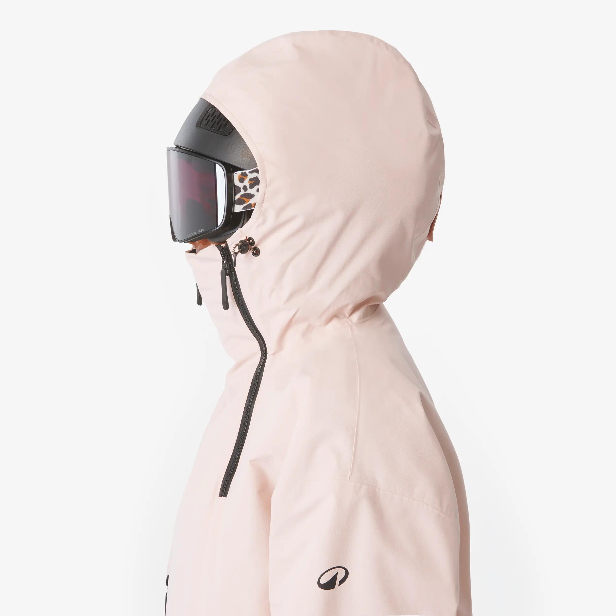 Chaqueta oversize de esquí y snowboard mujer, ANORAK 500, rosa  10/29
