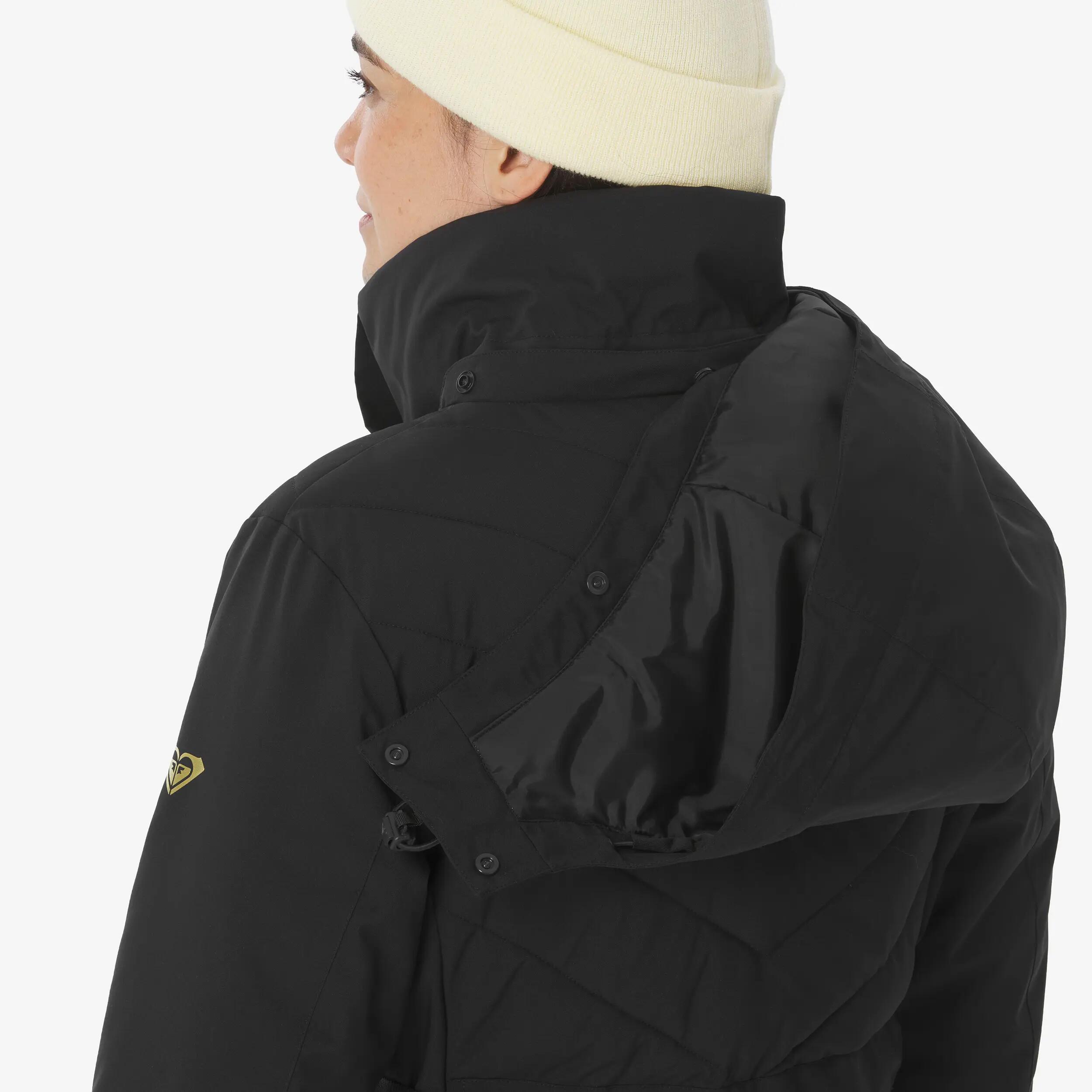 Veste de ski et snowboard chaude femme, ROXY Snowbelt noir 8/15