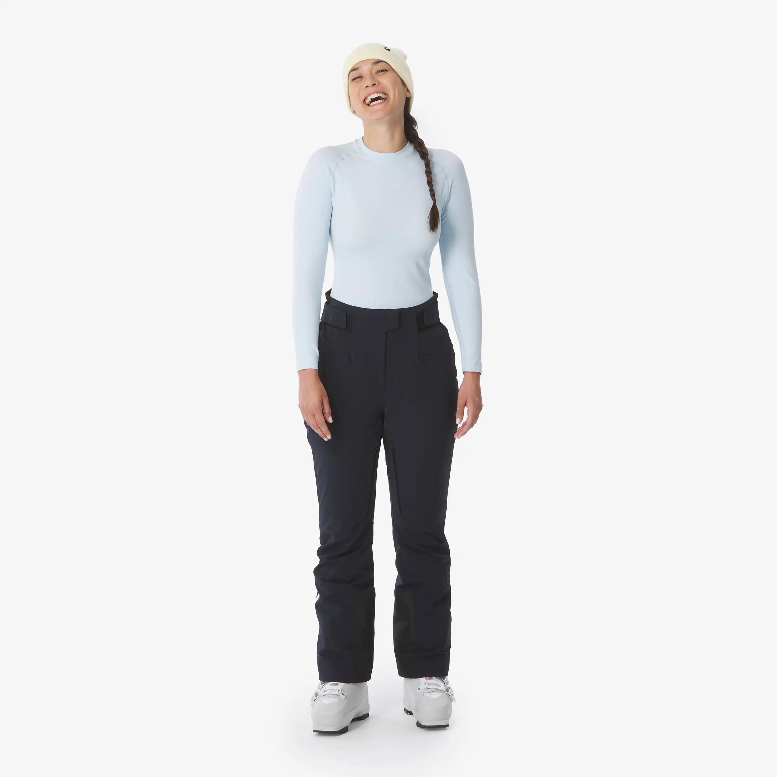 Pantalons d'esquí impermeable dona SKP 900 blau fosc  6/15